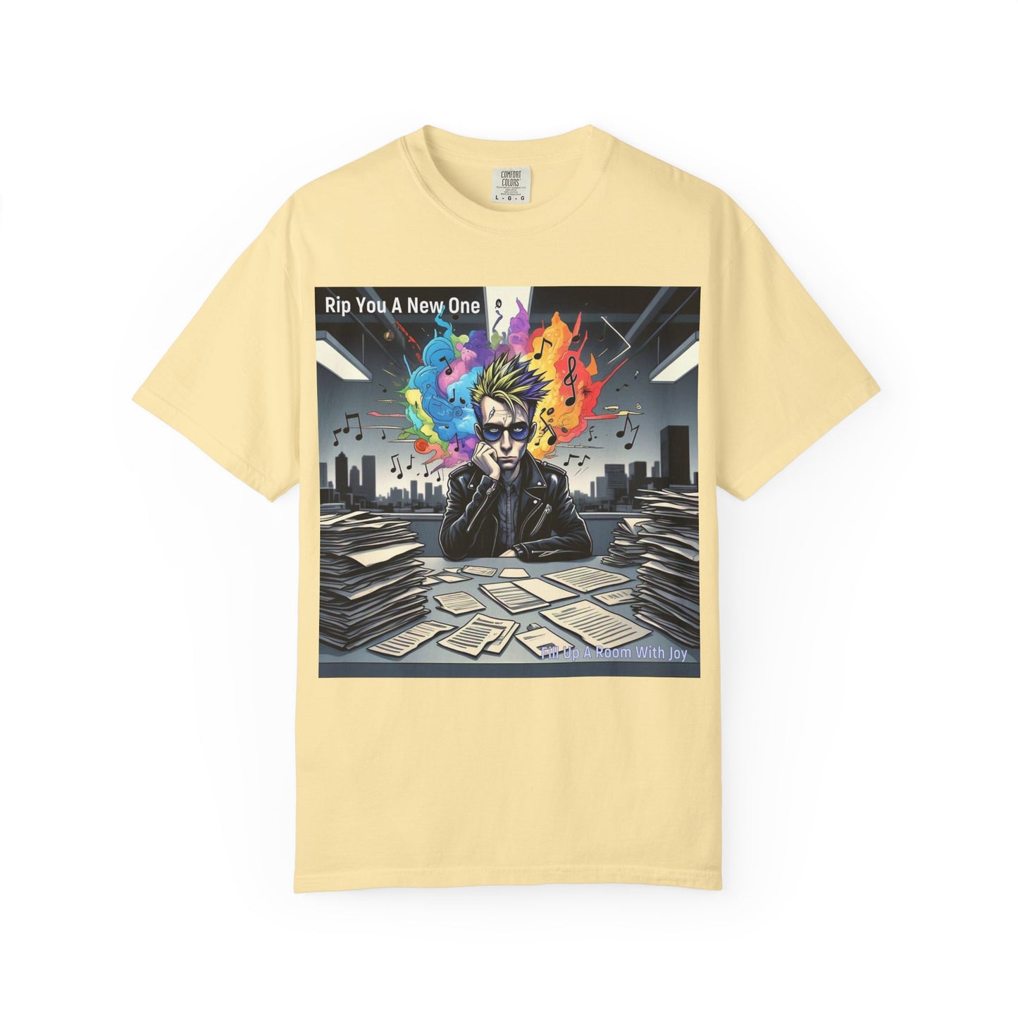 Colorful Creative T-Shirt - Rip You A New One Graphic Tee, Unisex Design for Artists, Music Lovers, Gift for Holidays, Casual Wear