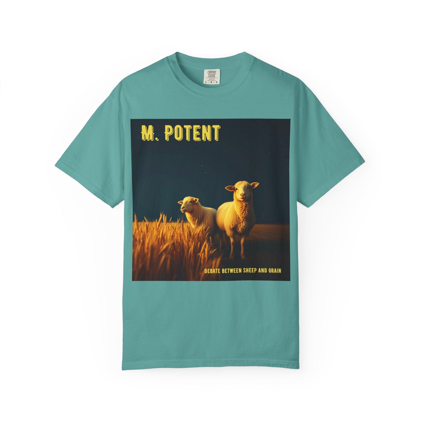 Debate Between Sheep and Grain by M. Potent, Sheep Graphic T-Shirt, Unisex Fashion Top, Farm Life Tee, Gift for Animal Lovers, Casual Everyday Wear