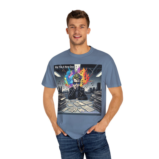 Colorful Creative T-Shirt - Rip You A New One Graphic Tee, Unisex Design for Artists, Music Lovers, Gift for Holidays, Casual Wear