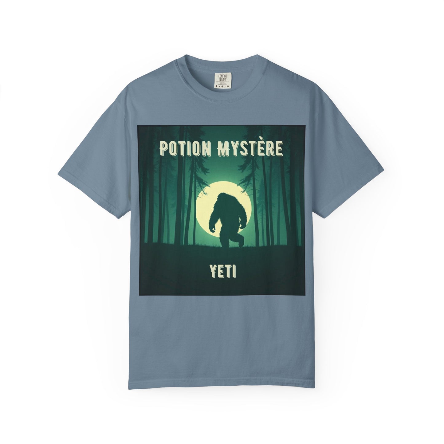 'Yeti' par Potion Mystère, Mysterious Yeti T-Shirt, Unisex Graphic Tee, Adventure Apparel, Gift for Explorers, Nature-Inspired Clothing for Sasquatch Lovers