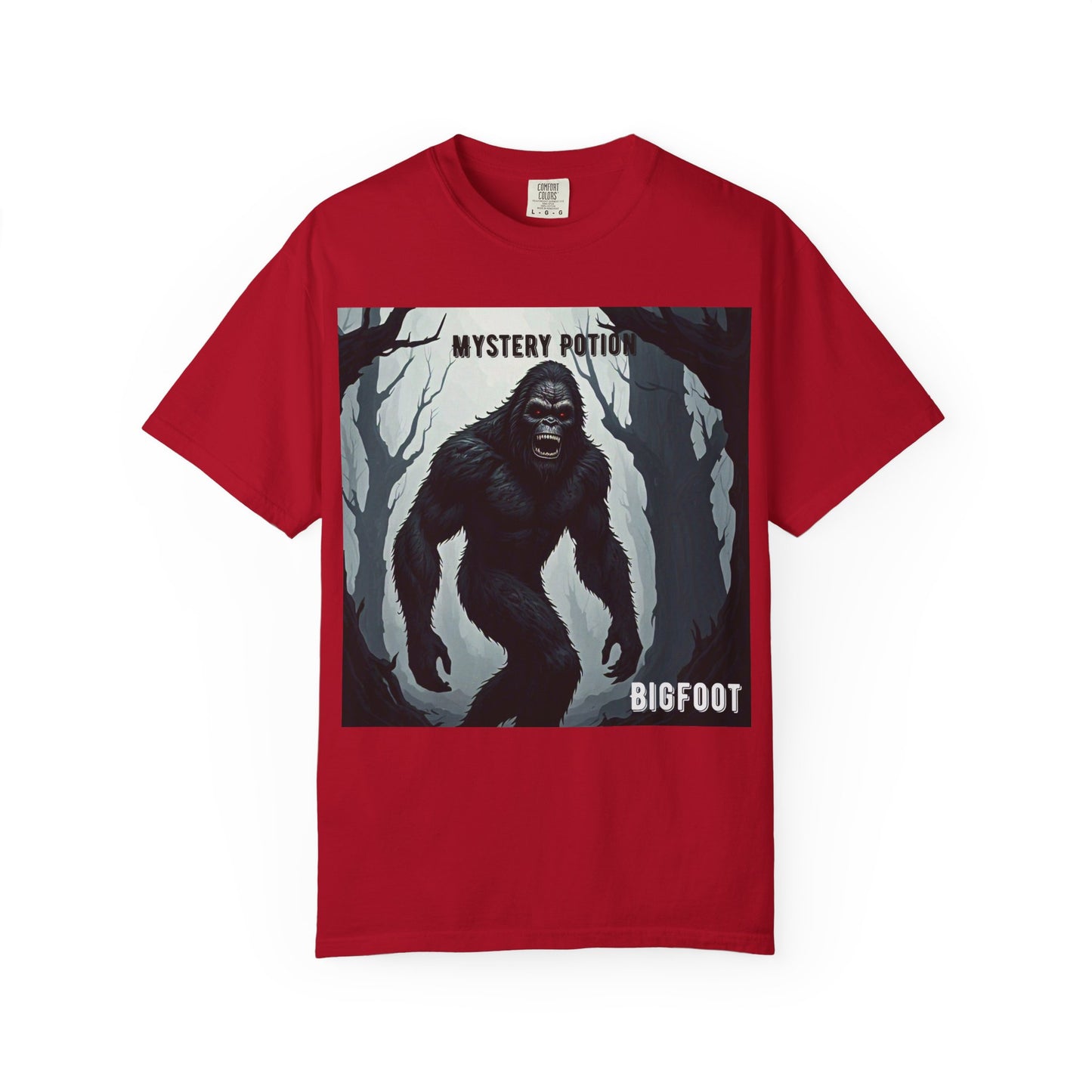 Bigfoot by Mystery Potion T-shirt, Unisex Statement Tee, Gift for Nature Lovers, Outdoor Adventure Shirt, Fun Graphic Tee