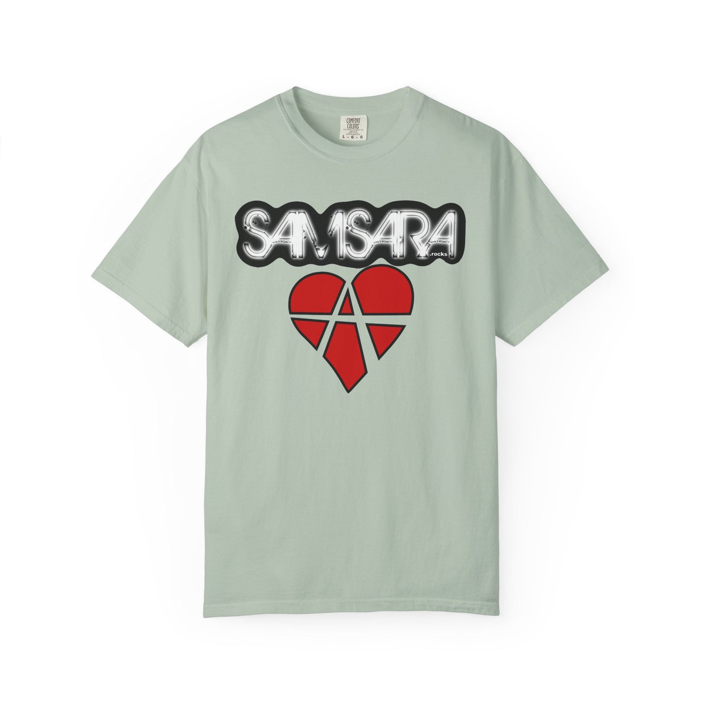 Samsara Heart Permanent Damage Unisex T-Shirt, Trendy Graphic Tee, Streetwear Style, Casual Apparel, Perfect for Music Festivals, Unique Gift Idea