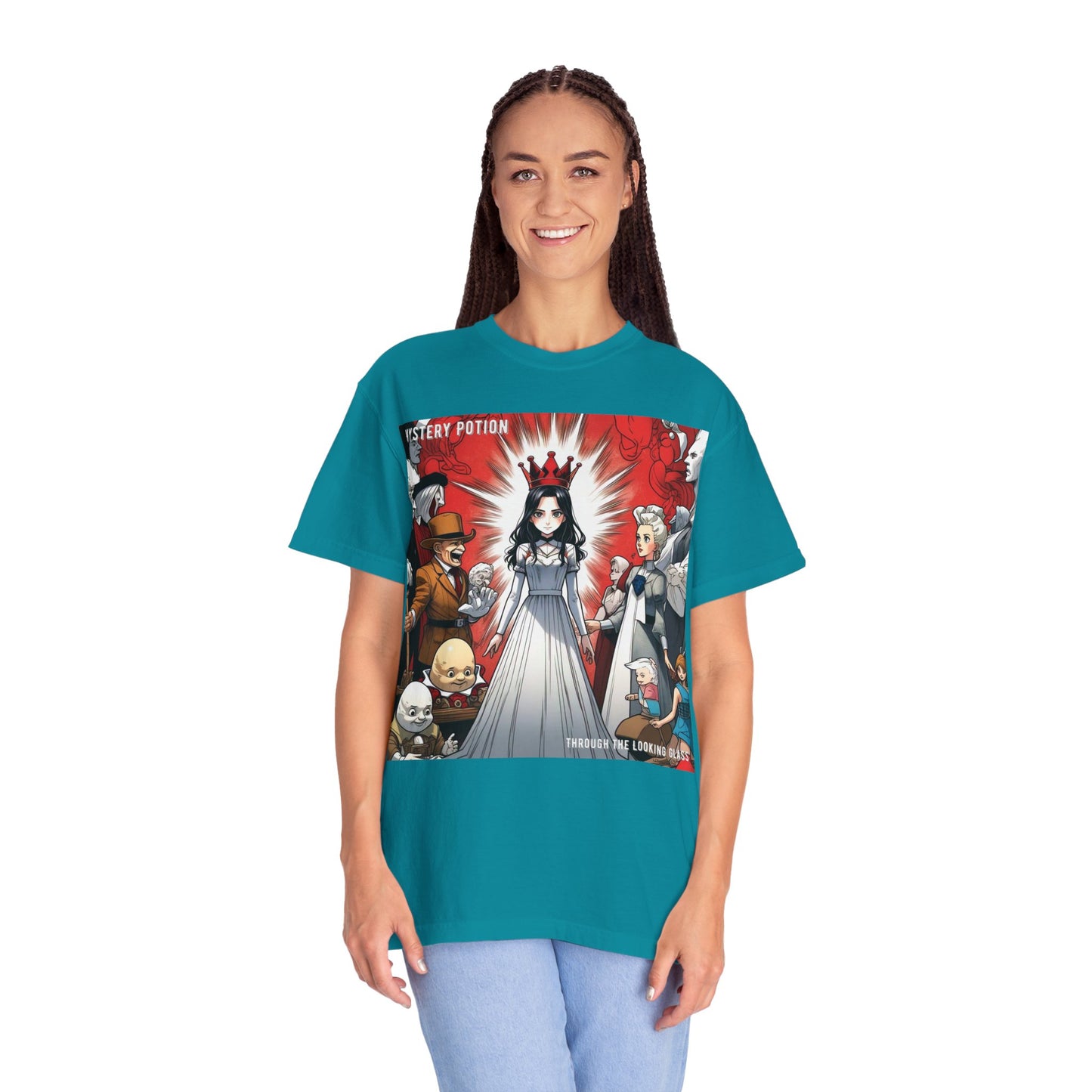 Mystery Potion's Alice In Wonderland Graphic Unisex T-shirt | Cool Casual Wear, Gift for Fans, Art Lovers, Anime Style Merch, Unique Everyday Tee