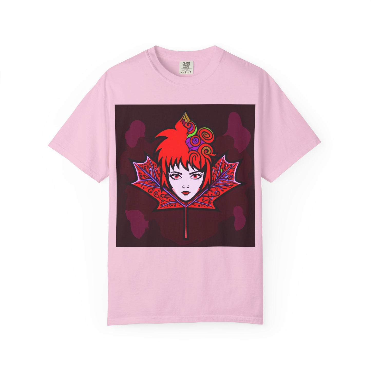 Emily The Maple Leaf Vibrant Art T-Shirt, Bohemian Graphic Tee, Unique Artwear, Gift for Art Lovers, Festival Clothing, Unisex Fashion, Canadian Patriots