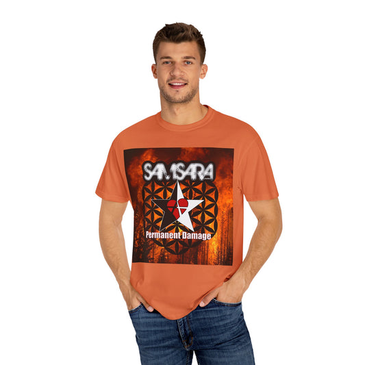'Permanent Damage' by Samsara, Bold Graphic T-Shirt, Music Festival Gear, Unisex Casual Tee, Unique Gift for Friends, Statement Apparel, Concert Outfit