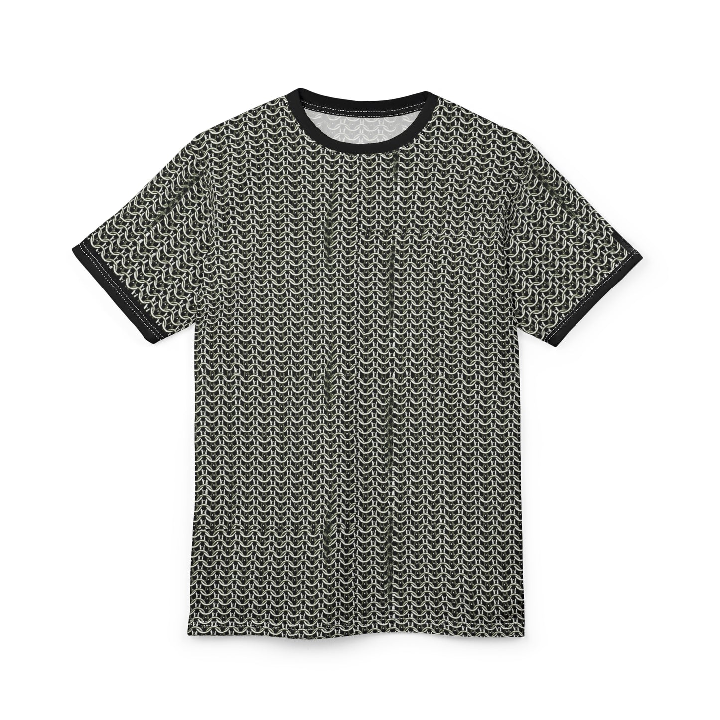 Chain Mail Style Unisex Cut & Sew Tee | Trendy Casual Wear, Unique Graphic Tee, Gift for Him/Her, Everyday Comfort, Perfect for Festivals
