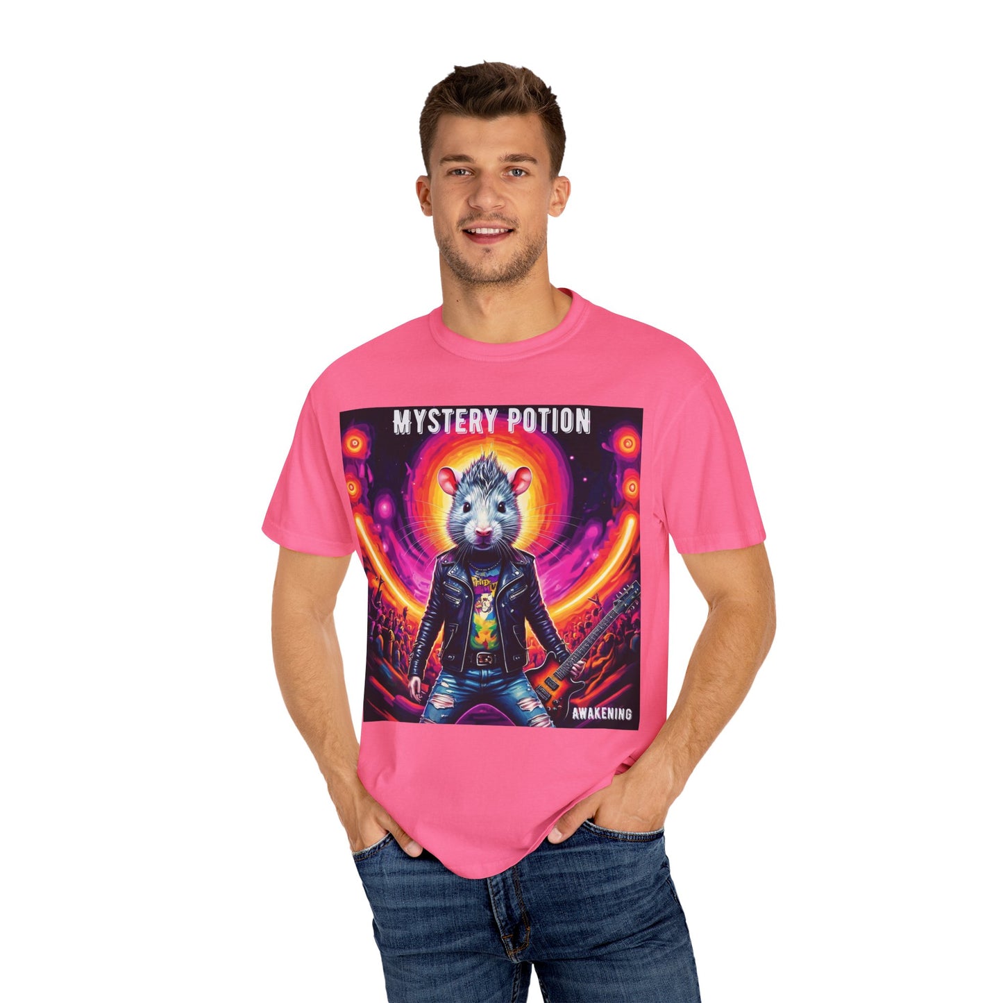 Mystical Hamster Graphic Tee | Unisex Edgy T-Shirt, Perfect for Festivals, Concerts, Gifts, Casual Wear, and Parties