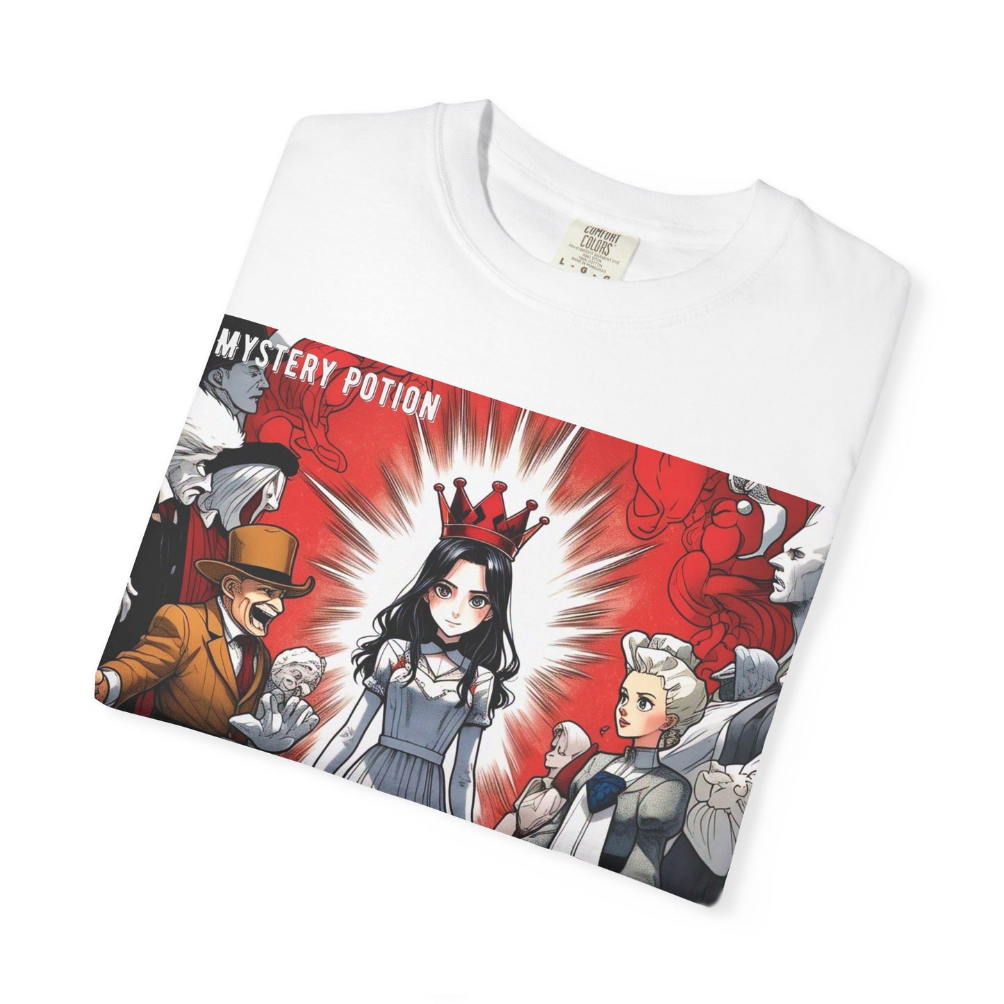 Mystery Potion's Alice In Wonderland Graphic Unisex T-shirt | Cool Casual Wear, Gift for Fans, Art Lovers, Anime Style Merch, Unique Everyday Tee
