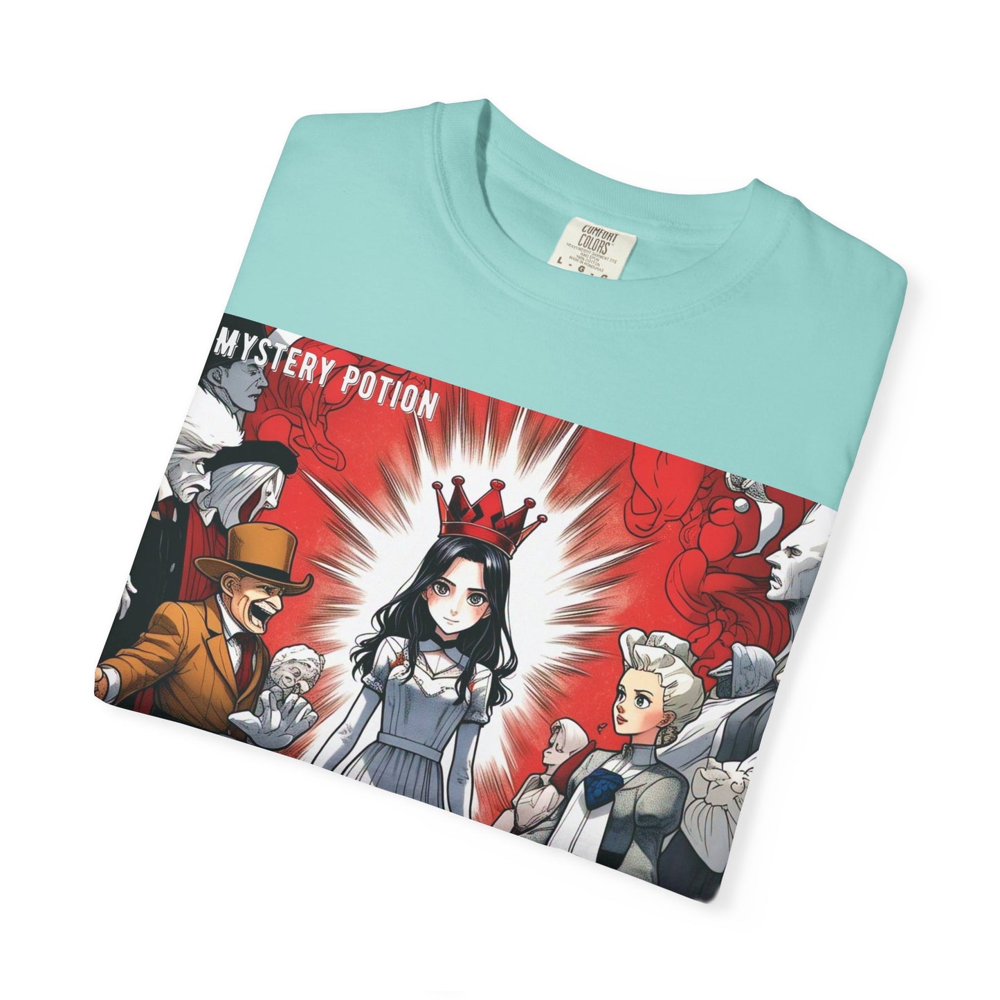 Mystery Potion's Alice In Wonderland Graphic Unisex T-shirt | Cool Casual Wear, Gift for Fans, Art Lovers, Anime Style Merch, Unique Everyday Tee
