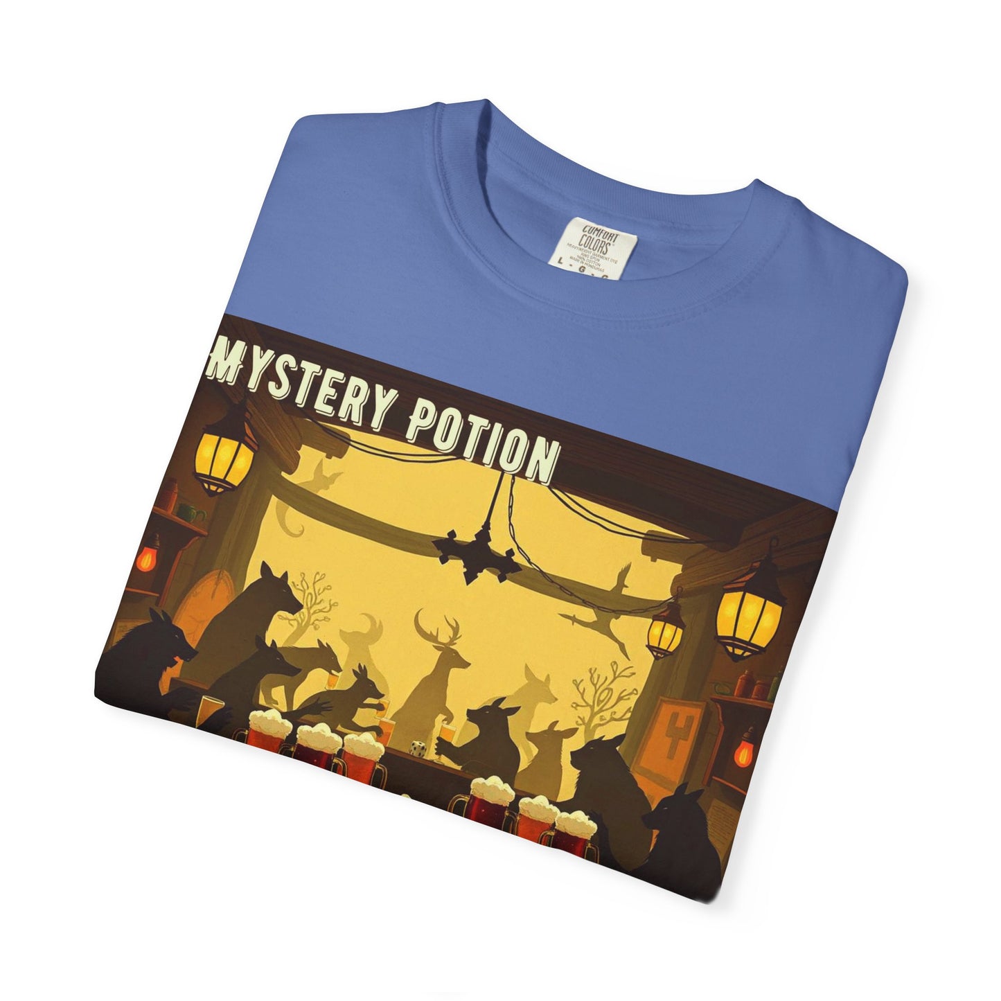 'When We Are In The Tavern' by Mystery Potion, Party T-Shirt, Unisex Garment-Dyed Tee for Tavern Lovers, Fun Drinking Wear, Retro Bar Apparel, Unique Gift for Celebrations