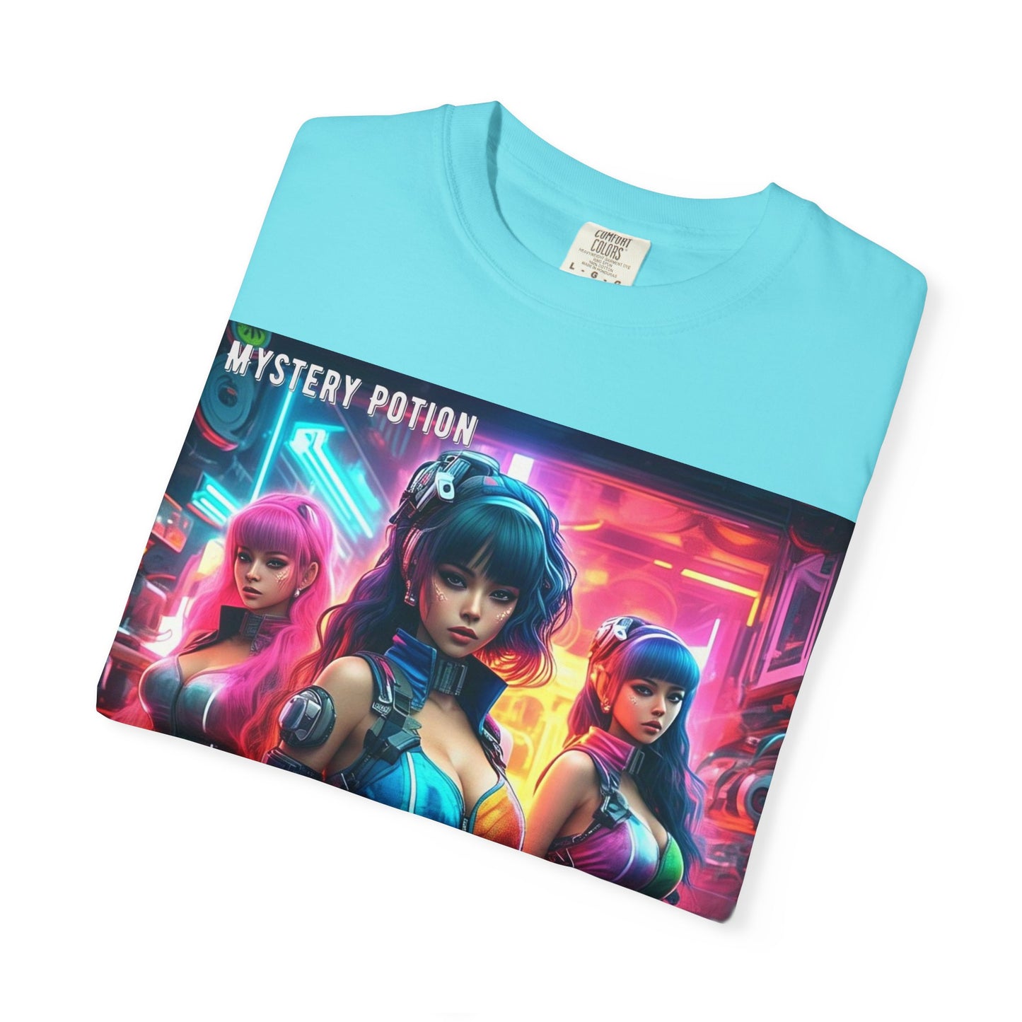 'Indústria 4.0' by Mystery Potion Unisex Garment-Dyed T-shirt, Cyberpunk T-shirt, Gamer Apparel, Unique Graphic Tee, Gift for Fans