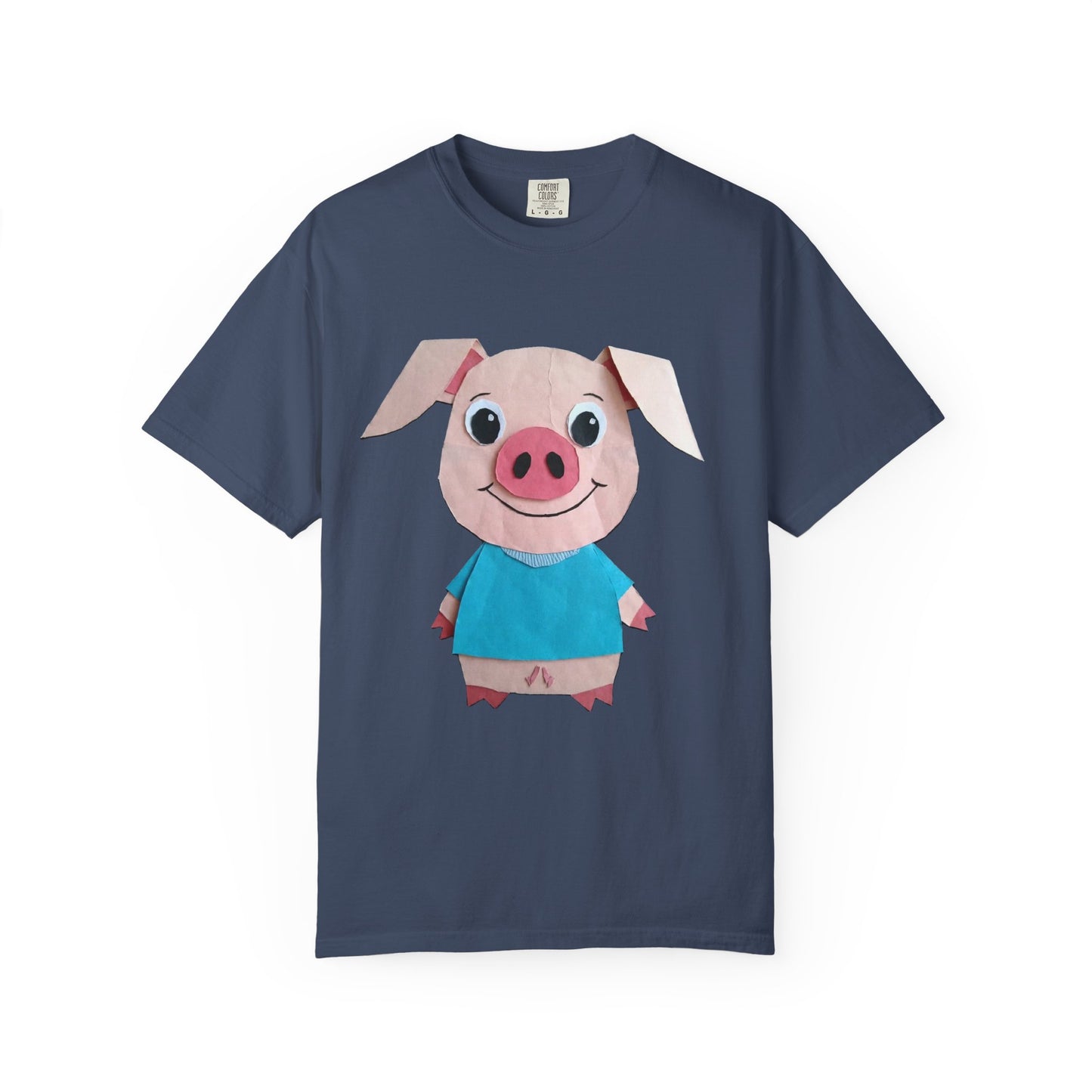 Cute Pig Character T-Shirt, Animal Lover Gift, Funny Graphic Tee, Casual Wear, Farm Themed Shirt