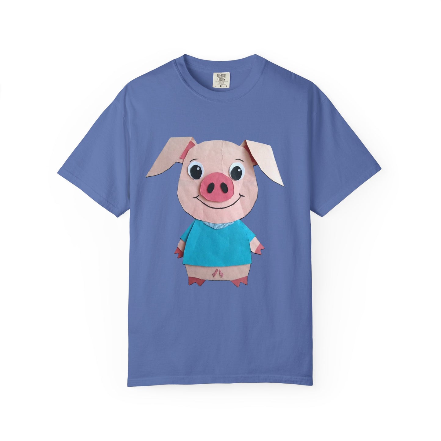 Cute Pig Character T-Shirt, Animal Lover Gift, Funny Graphic Tee, Casual Wear, Farm Themed Shirt