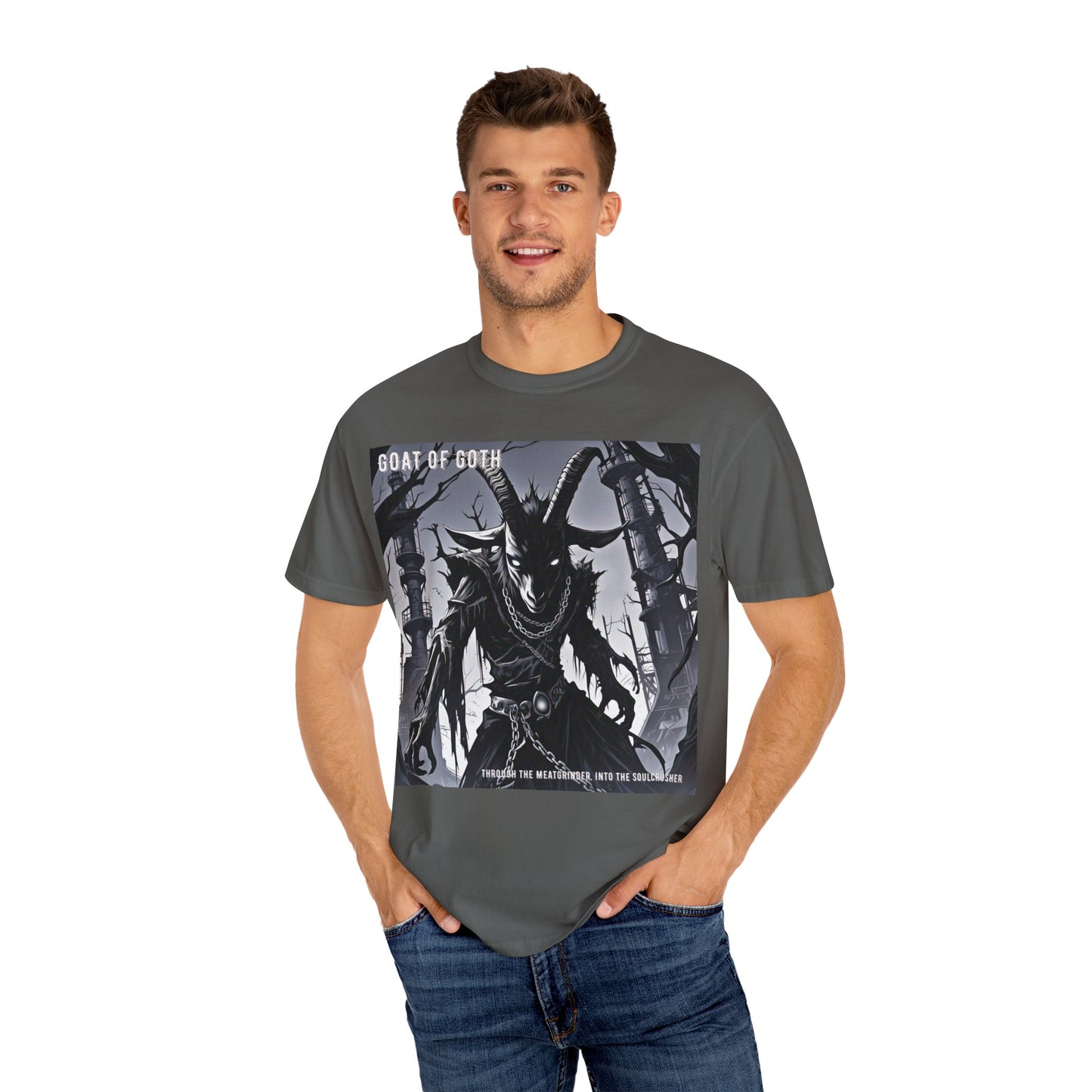 Gothic Graphic T-Shirt, Goat of Goth Tee, Unisex Casual Wear, Alternative Streetwear, Edgy Apparel for Fans, Perfect Gift for Halloween