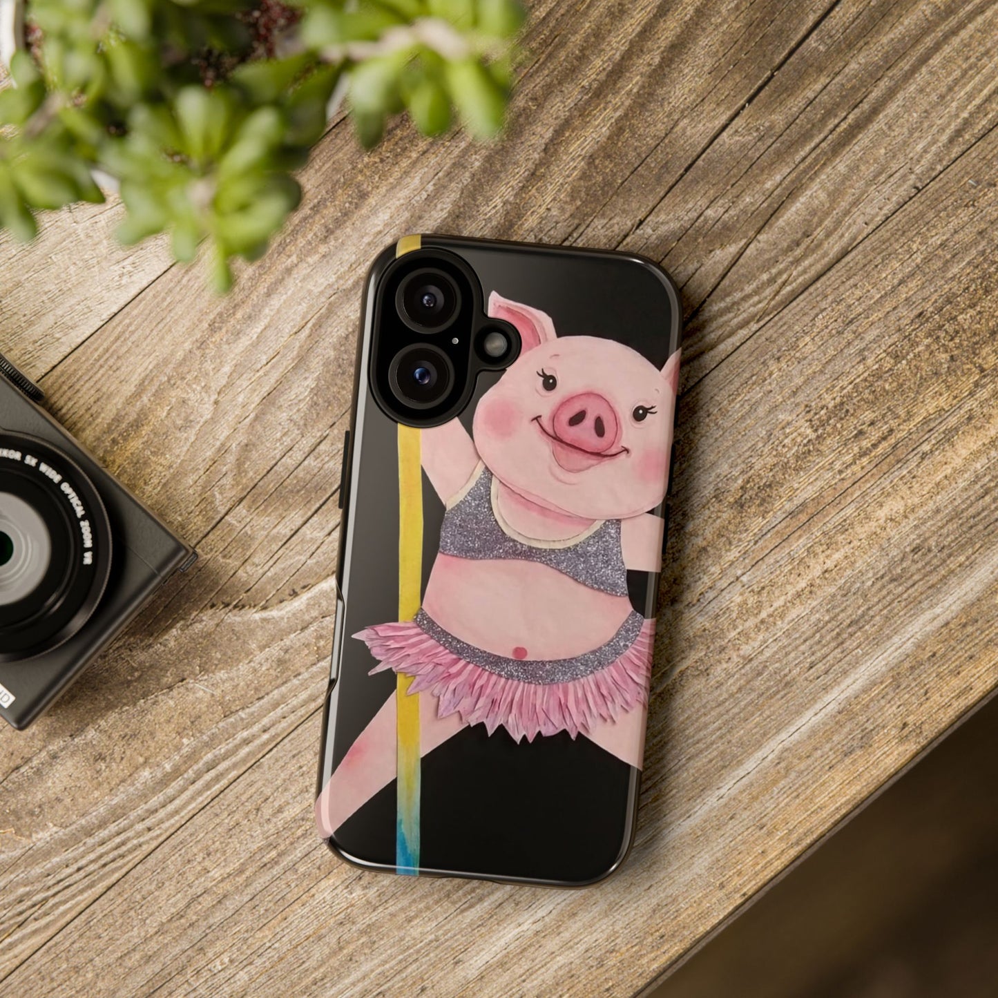 Pole Dancing Pig Tough Cases: Adorable Pig Phone Case for Animal Lovers, Cute Gift, Fun Accessory, Durable Protection, Unique Design