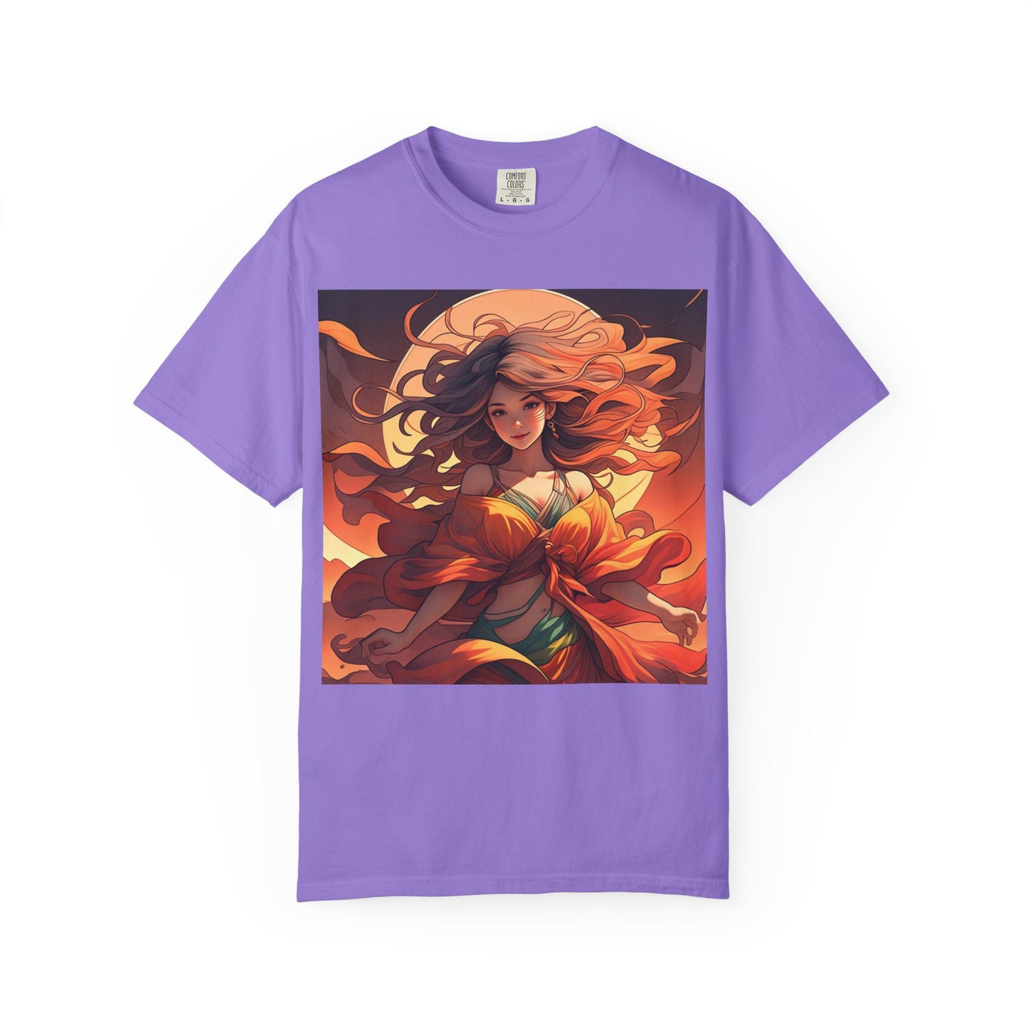 Mystical Autumn Goddess T-shirt, Enchanted Graphic Tee, Boho Style Apparel, Art Inspired Top, Unique Gift for Her, Festival Fashion