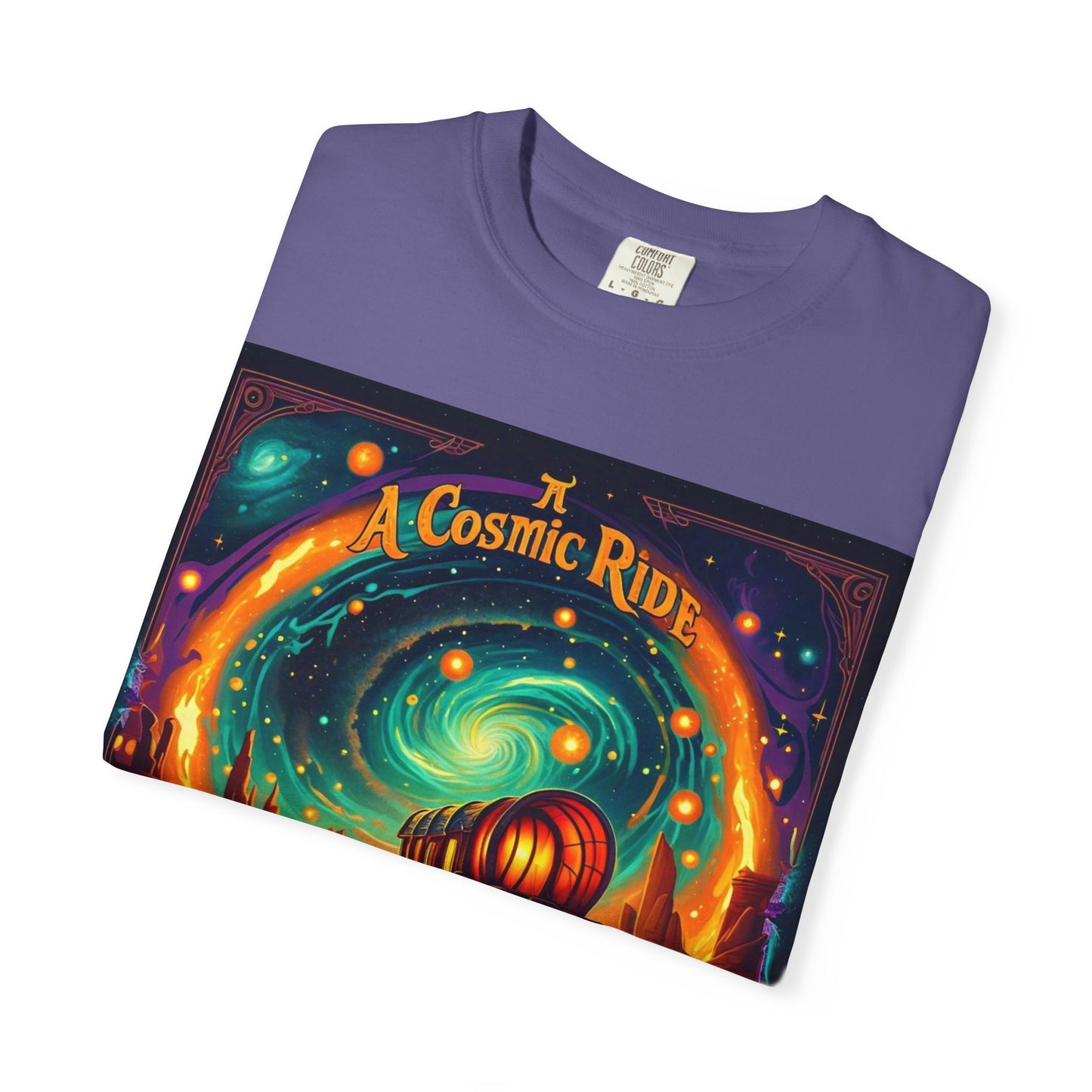 A Cosmic Ride by Mystery Potion T-Shirt, Unisex Graphic Tee, Country Western Festival Wear, Bohemian Style, Gift for Dreamers, Mystical Art Shirt