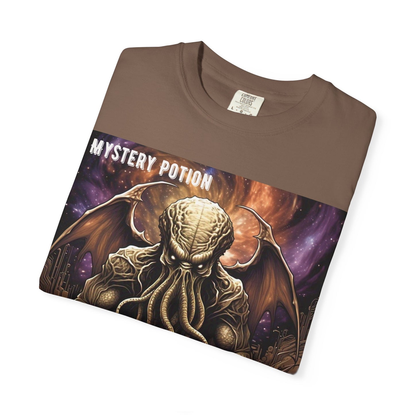 Mystery Potion Unisex T-Shirt, Cthulhu Inspired Tee, Gothic Apparel, Witchy Clothing, Halloween Outfit, Fantasy Fan Gift