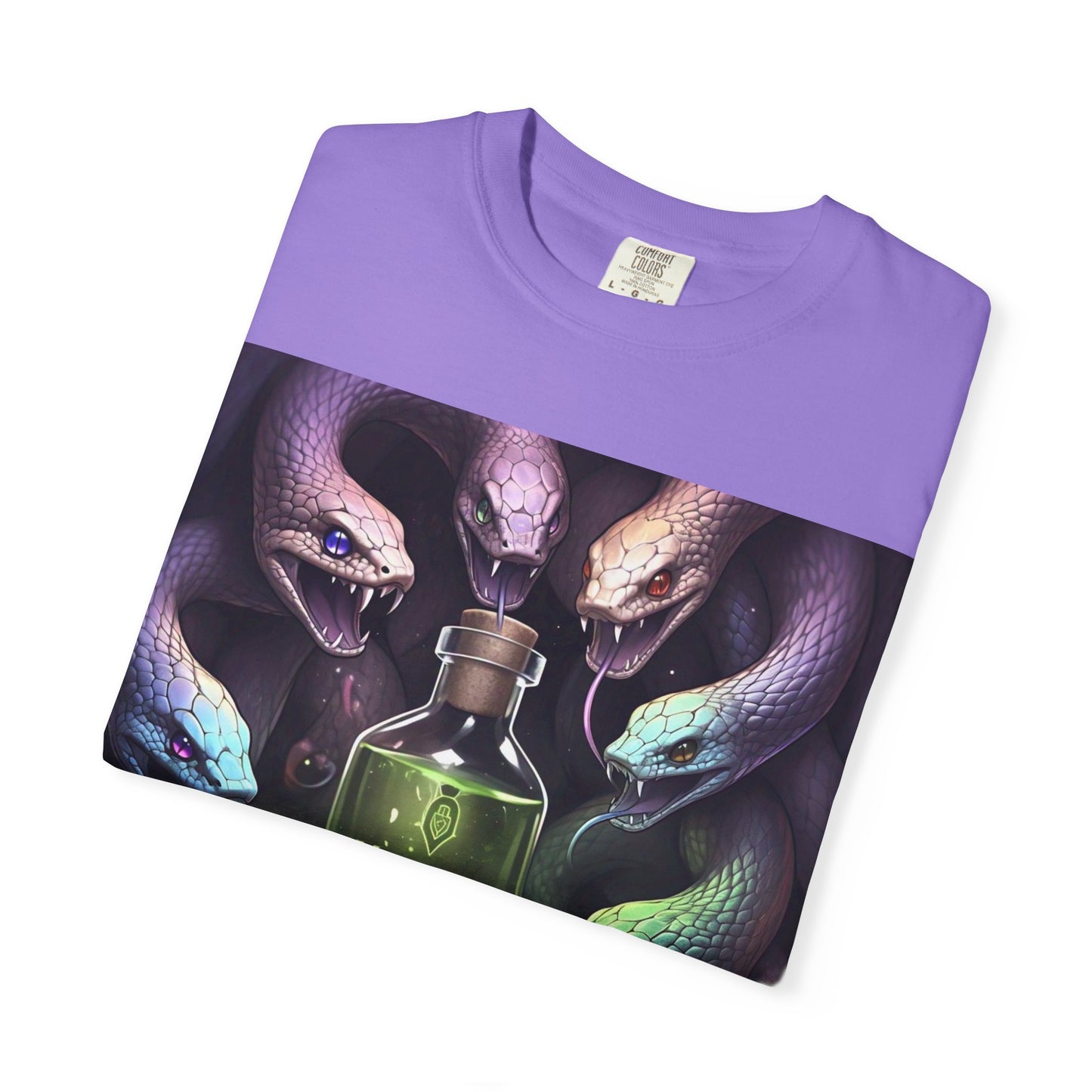 'Poking Sticks At Snakes' by Mystery Potion, Unisex T-shirt | Snakes Design | Perfect for Halloween, Gifts, Cozy Wear, Unique Apparel, Vintage Vibe