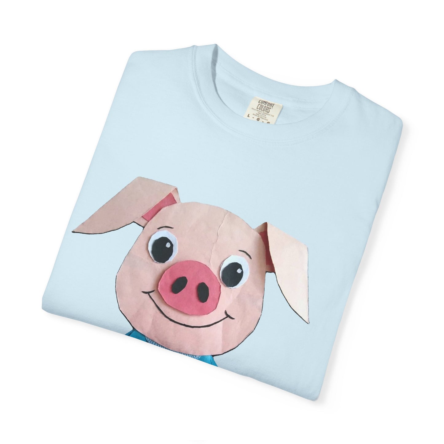Cute Pig Character T-Shirt, Animal Lover Gift, Funny Graphic Tee, Casual Wear, Farm Themed Shirt