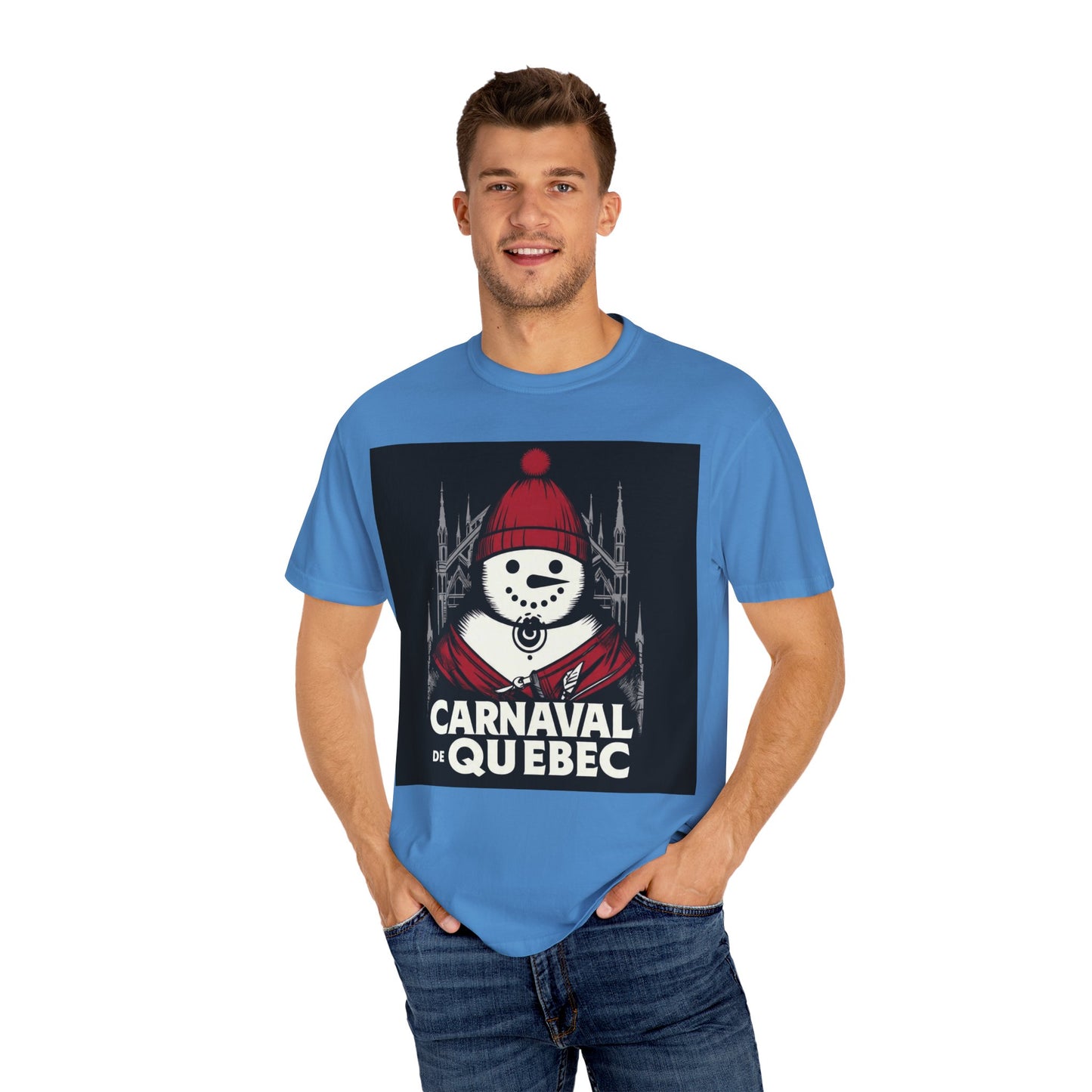 Carnaval de Québec Post-Goth T-shirt, Unisex Graphic Tee, Winter Festival Apparel, Holiday Gifts, Comfortable Everyday Wear