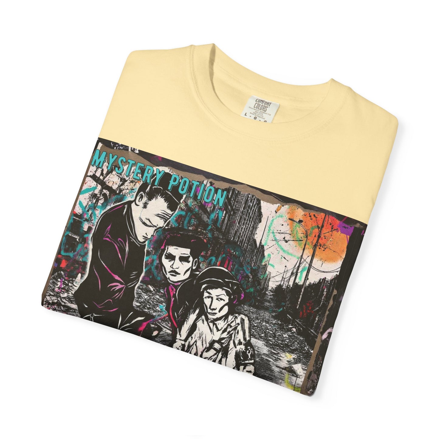 'You Think The World Is Overpopulated' by Mystery Potion, Street Art Unisex T-Shirt - Alternative Fashion, Graphic Tee for Music Lovers, Gifting, Urban Style, Everyday Wear