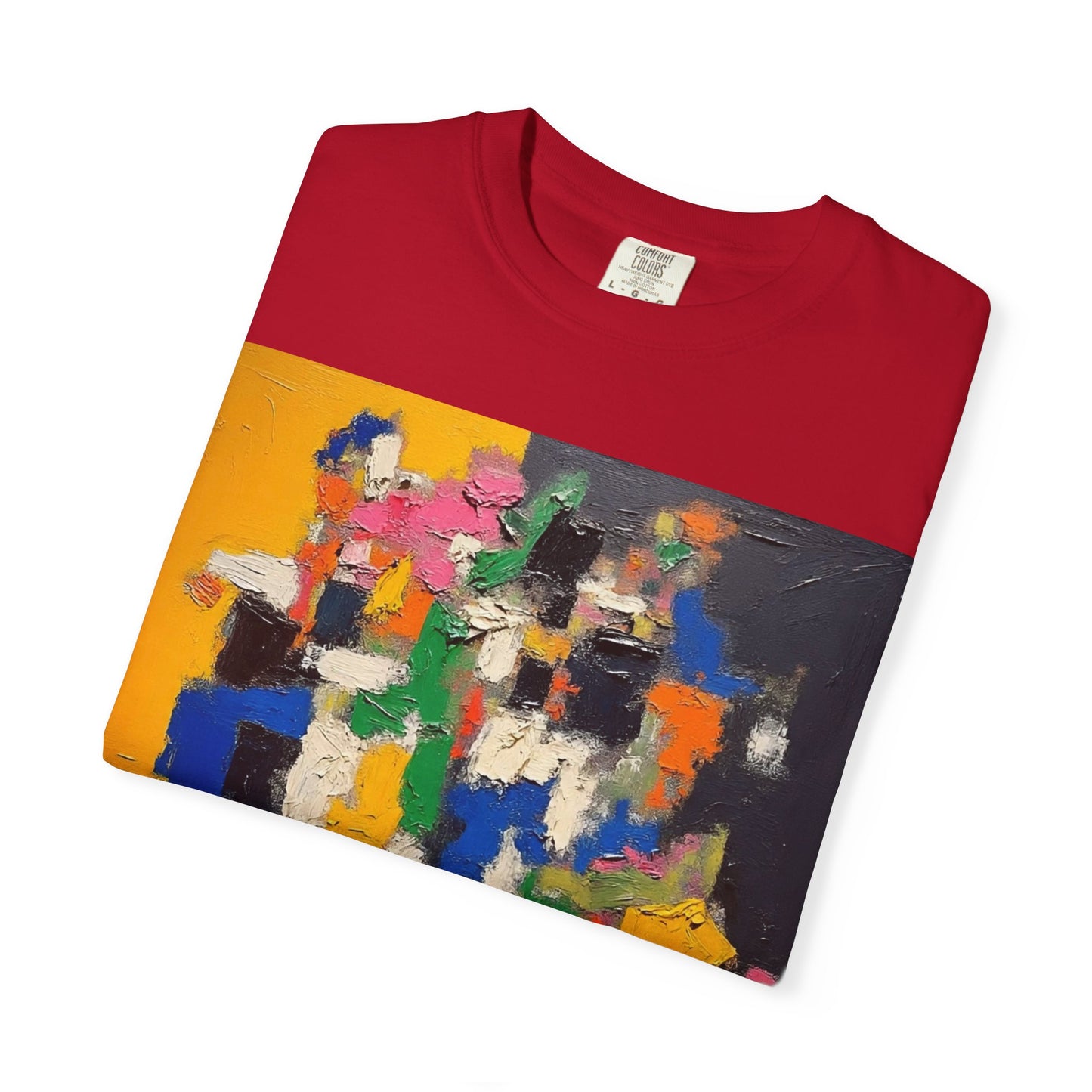 Vibrant Abstract Art Unisex T-Shirt, Colorful Graphic Tee, Casual Wear, Trendy Gift for Art Lovers, Perfect for Summer Festivals