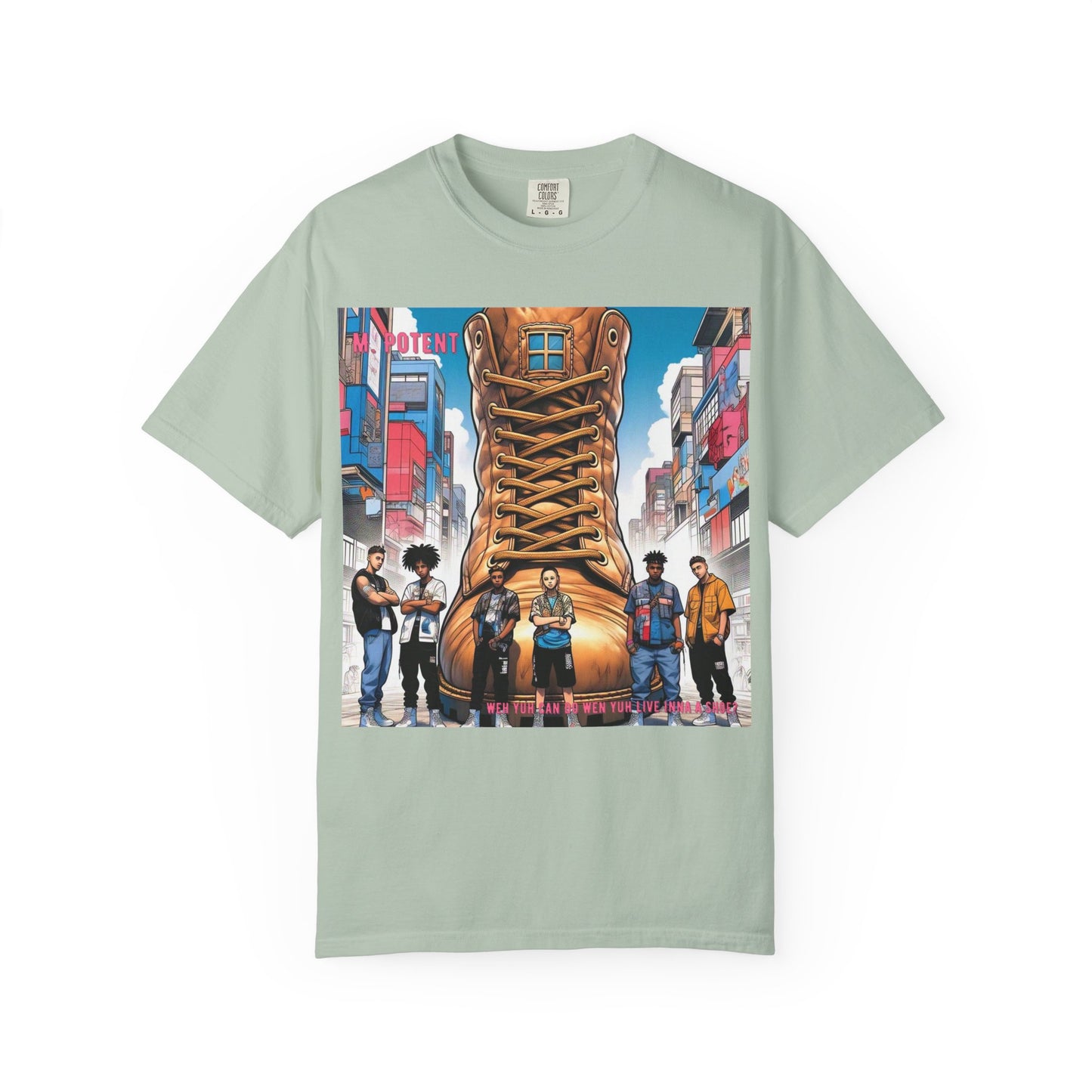 Urban-Inspired "What Can You Do When You Live In A Shoe?" Graphic Tee, Streetwear T-shirt, Casual Wear, Hip Hop Fashion, Birthday Gift, Unisex T-shirt with Bold Design