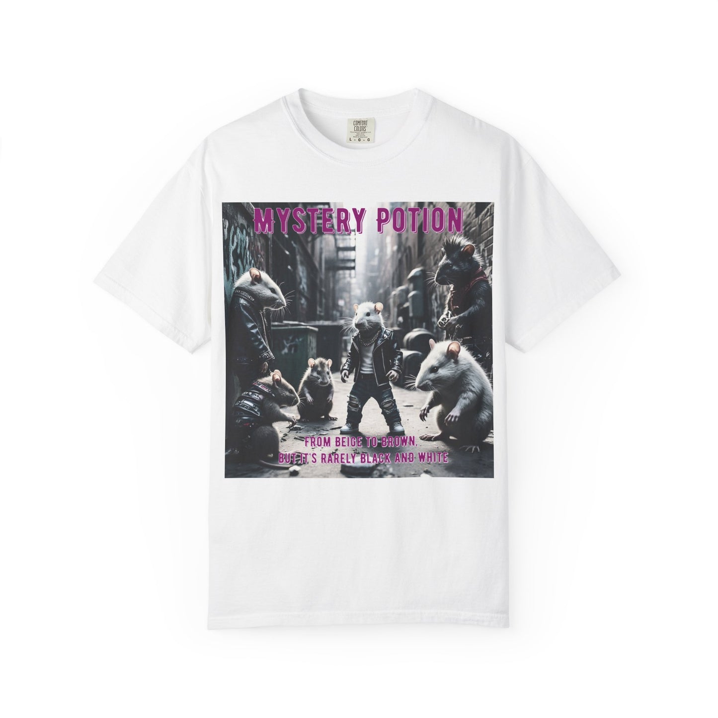 'From Beige to Brown, but it's Rarely Black and White' by Mystery Potion, Anti-Racism Statement Unique Graphic Tee, Mystery Potion's Unity in Diversity Unisex T-Shirt, Casual Wear, Festival Fashion, Summer Style
