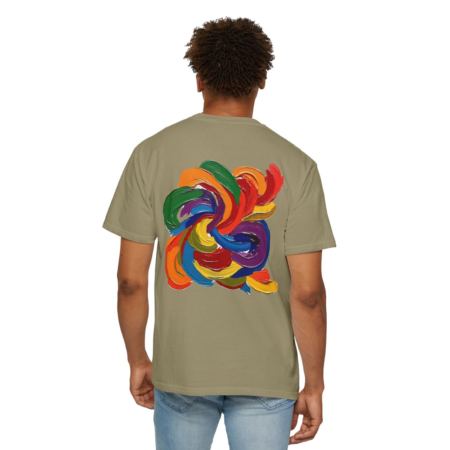 Colorful Swirl Unisex T-Shirt, Vibrant Art Tee, Casual Wear, Gift for Artists, Statement Shirt, Summer Outfit