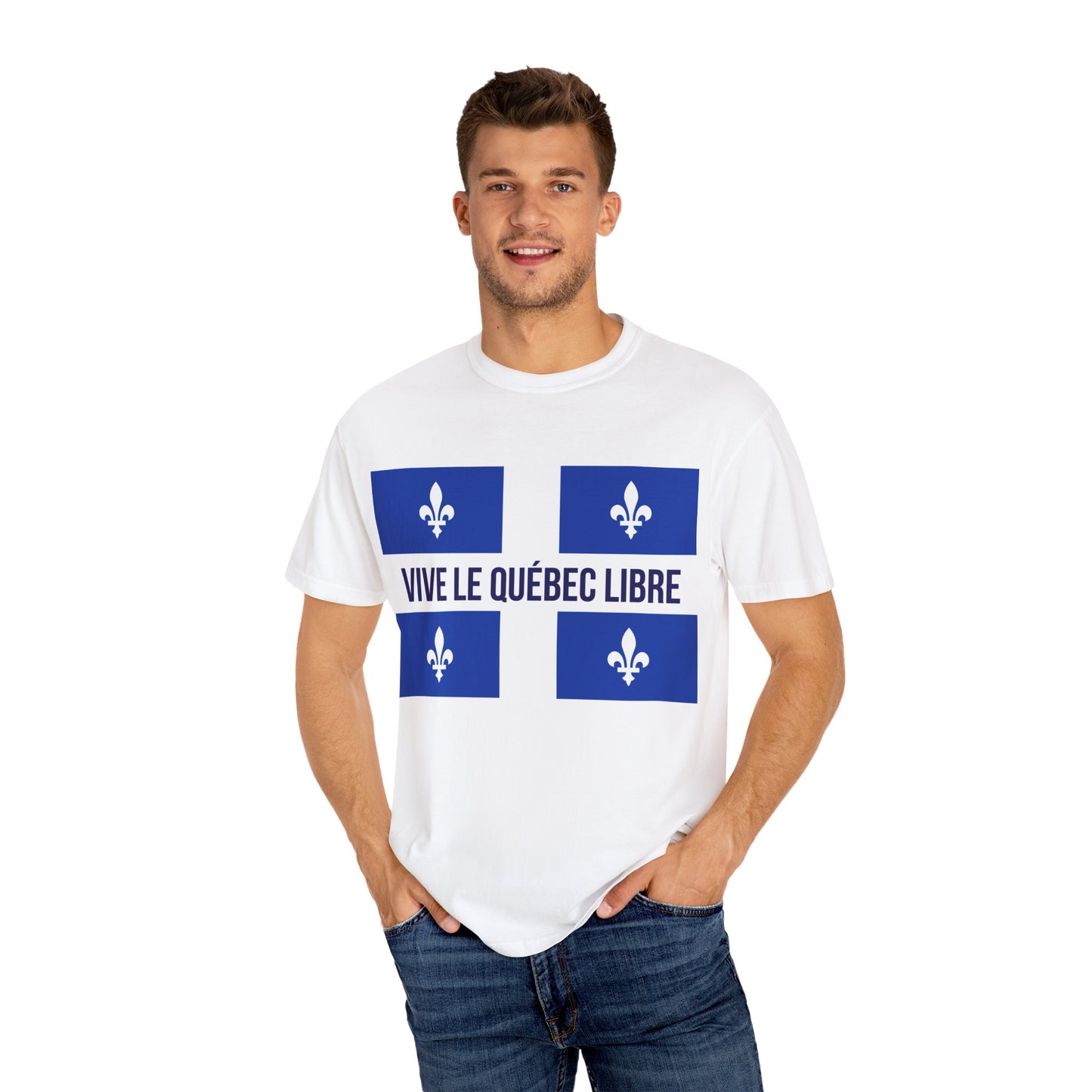 Vive le Québec Libre T-Shirt, Unisex Garment-Dyed Tee for Patriotic Celebrations, Canadian Pride Shirt, Quebec Independence Day [...]