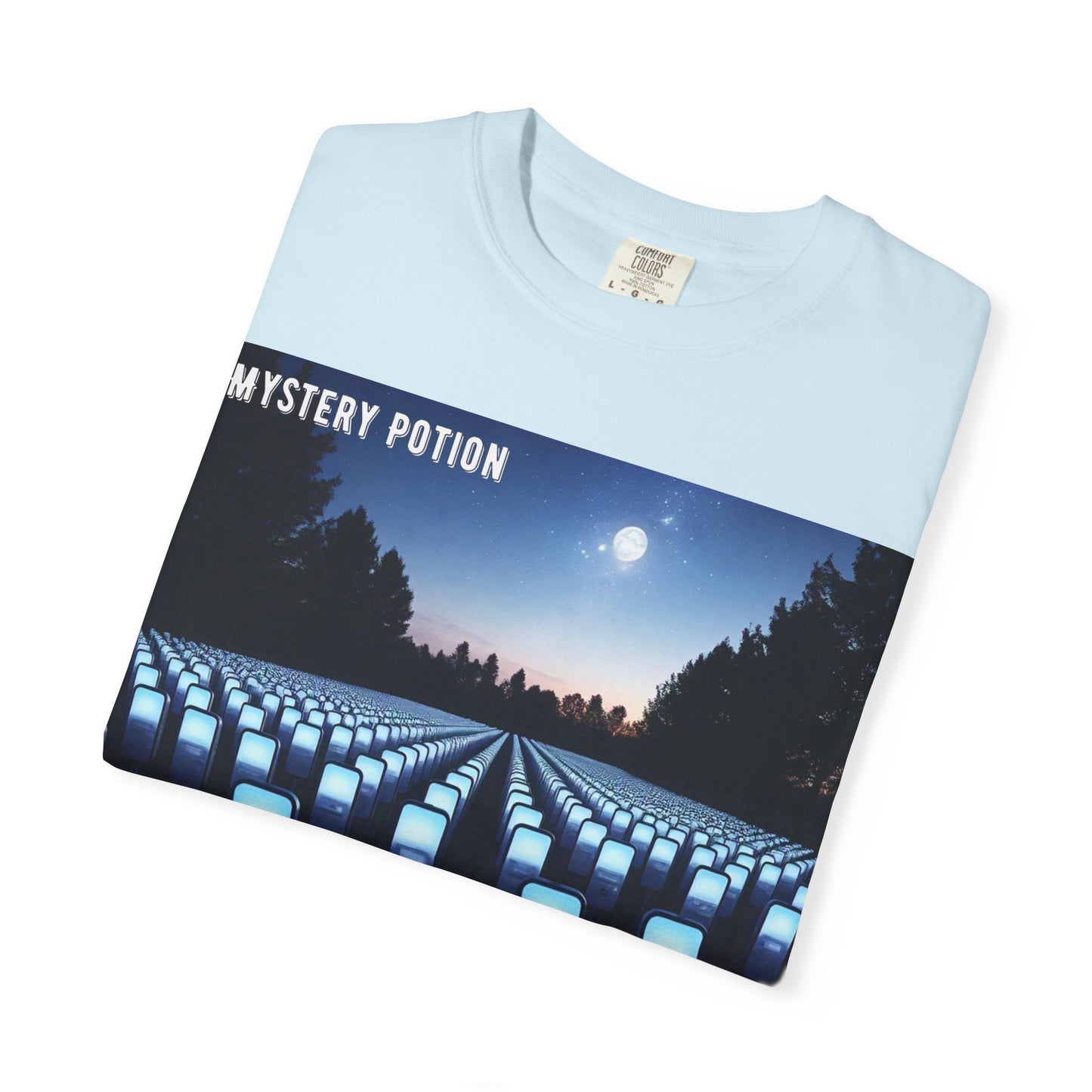 Mystery Potion "Hey Mr. Bot Farmer" Graphic T-Shirt, Unisex Vintage Tee, Perfect for Music Festivals, Casual Wear, Gifts for Him/Her