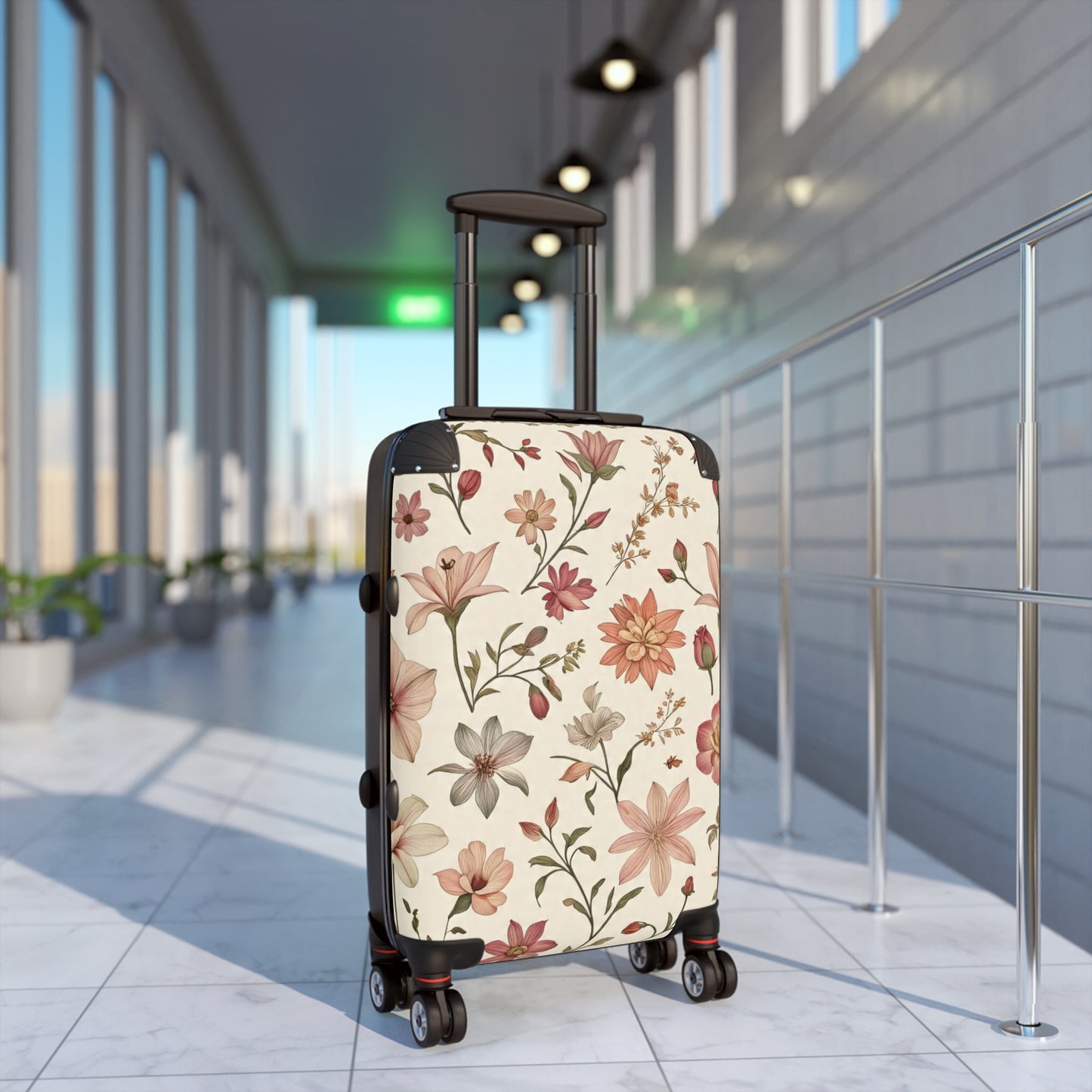 Floral Design Suitcase - Travel Bag, Weekend Getaway Luggage, Vacation Case, Style and Fashion, Gift for Travelers