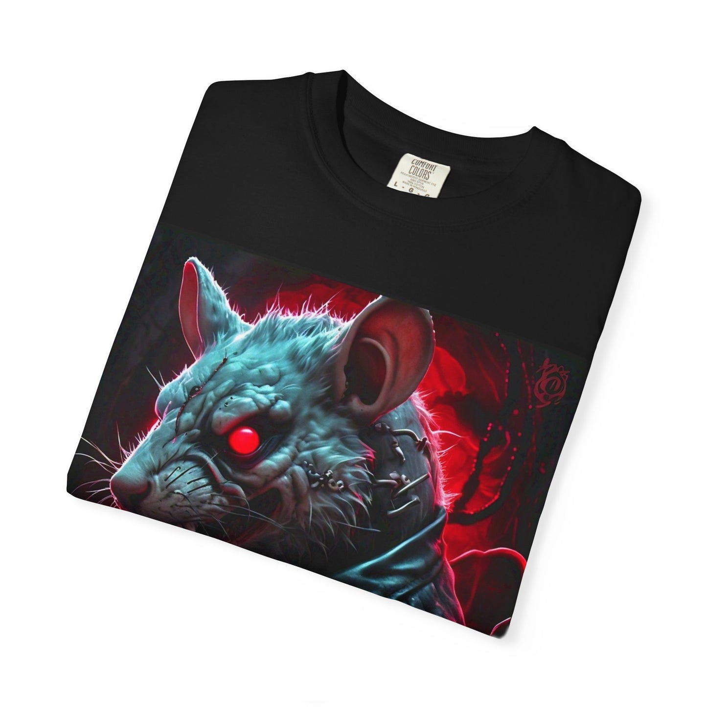 'Mystery Potion' Punk Rock Rat in Leather Jacket T-shirt, Rocker Tee, Original Logo