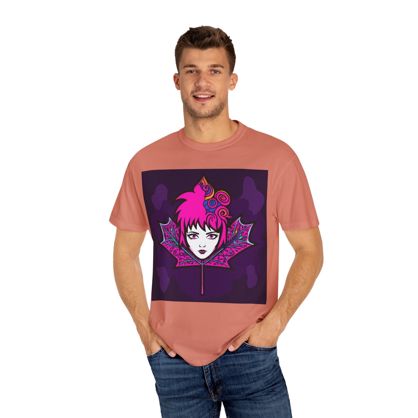 Emily The Maple Leaf Vibrant Graphic Tee: Retro Pop Art T-Shirt, Unique Gift, Casual Wear, Festival Fashion, Fun Style, Unisex Apparel