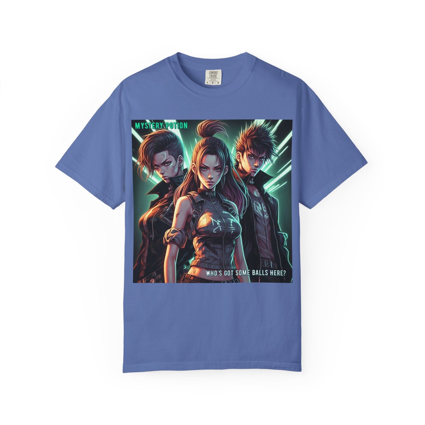 'Who's Got Some Balls Here?' by Mystery Potion, Unisex Graphic Tee, Trendy Gamer T-shirt, Anime Inspired Shirt, Gift for Him/Her, Casual Fashion