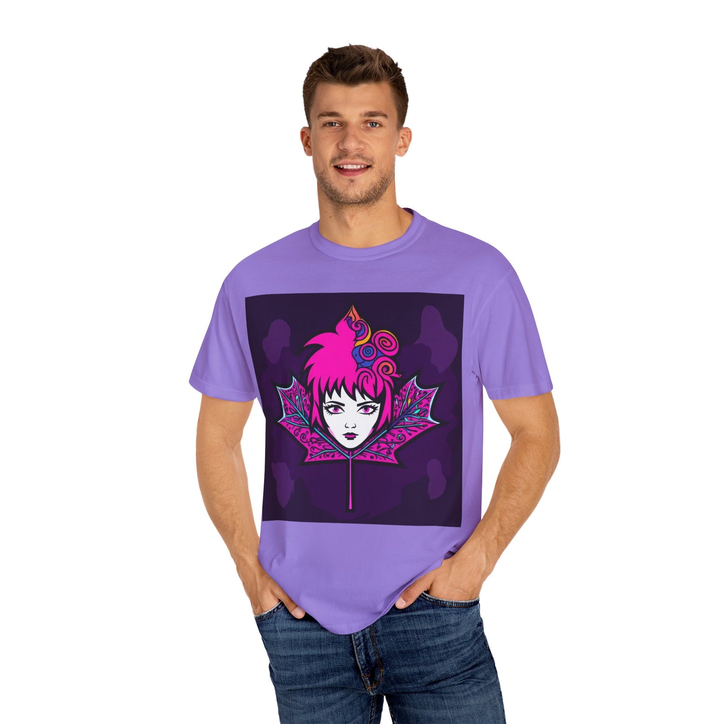 Emily The Maple Leaf Vibrant Graphic Tee: Retro Pop Art T-Shirt, Unique Gift, Casual Wear, Festival Fashion, Fun Style, Unisex Apparel