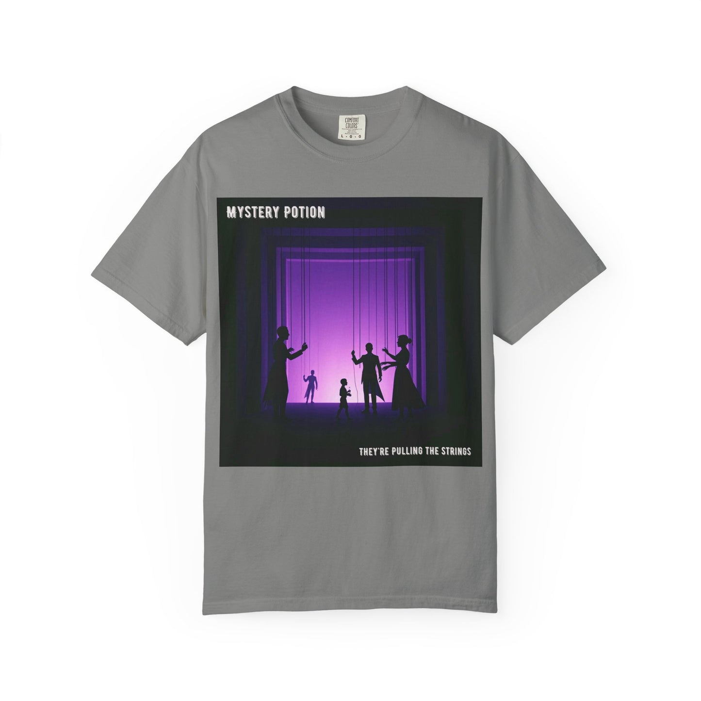'They're Pulling the Strings' by Mystery Potion, Unisex T-Shirt - Playful Graphic Tee for Creative Souls, Perfect for a Fun Night Out, Gift for Art Lovers, Casual Wear, [...]