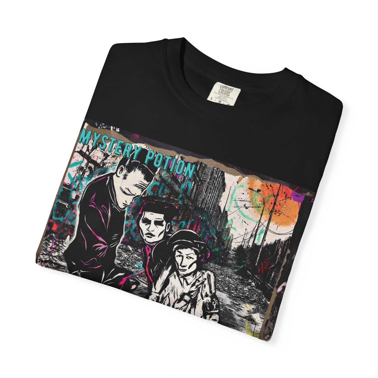 'You Think The World Is Overpopulated' by Mystery Potion, Street Art Unisex T-Shirt - Alternative Fashion, Graphic Tee for Music Lovers, Gifting, Urban Style, Everyday Wear