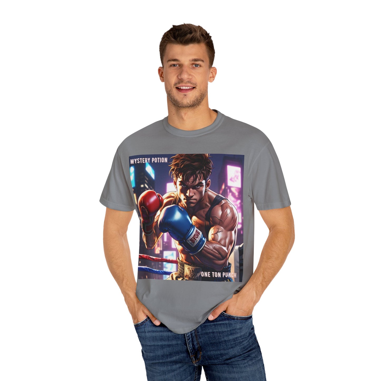 'One Ton Punch' by Mystery Potion, Boxer T-Shirt, Unisex Graphic Tee, Gift for Gamers, Vintage Style Shirt, Cool Casual Wear, Streetwear Fashion