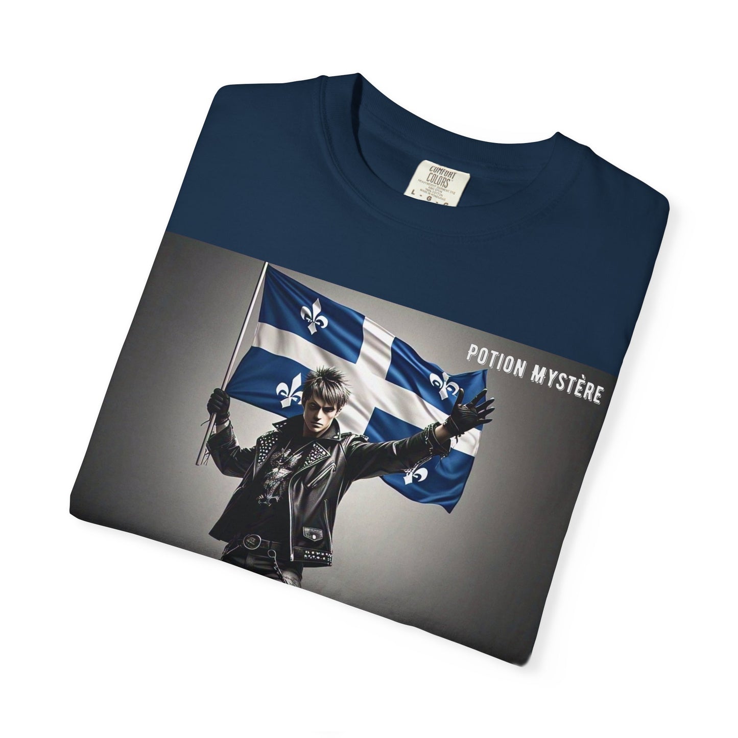 Vibrant Unisex Garment-Dyed T-Shirt, Cozy Casual Wear, Perfect Gift for Men & Women, Statement Tee for Quebec Patriotic Celebrations