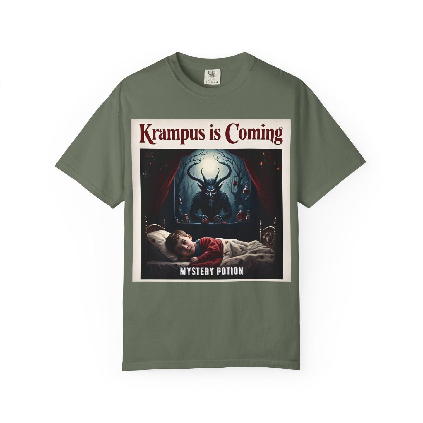 Krampus is Coming Unisex T-Shirt, Holiday Apparel, Christmas Gift, Cozy Casual Wear, Horror Theme Tee