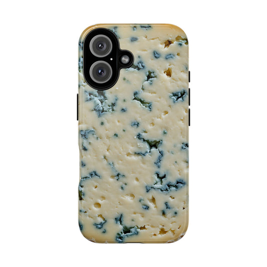 Blue Cheese Pattern Phone Case | Tough Cases for Foodies, Gifts for Cheese Lovers, Quirky Accessories, Unique Phone Covers, Fun & Functional