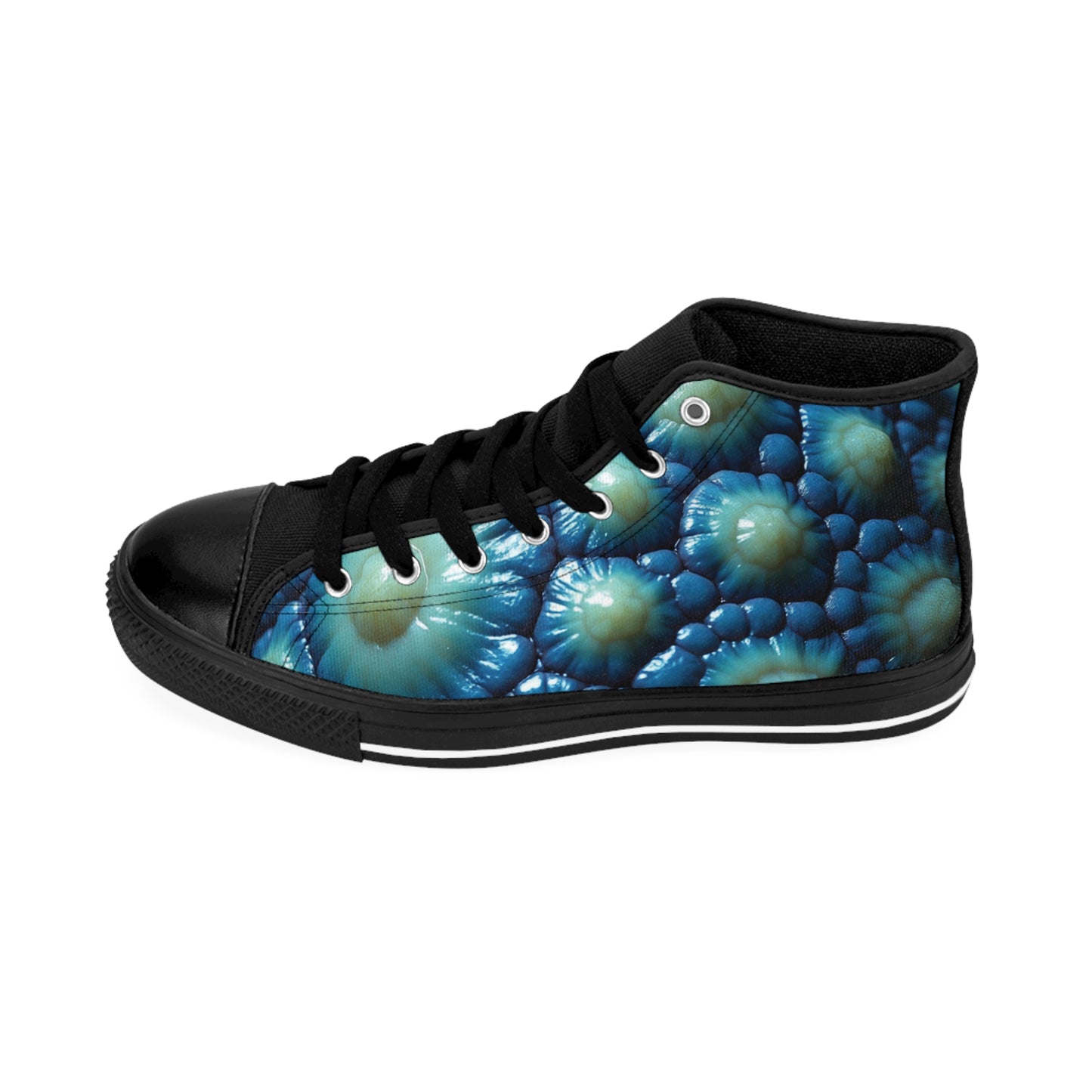 Alien Leather Shoes by Mystery Potion,  High-Top Sneakers for Women  Extra-Terrestrial Floral Style Print | Unique Lace-Up Shoes, Stylish Fashion Footwear, Trendy Gifts for Her, Casual Everyday [...]