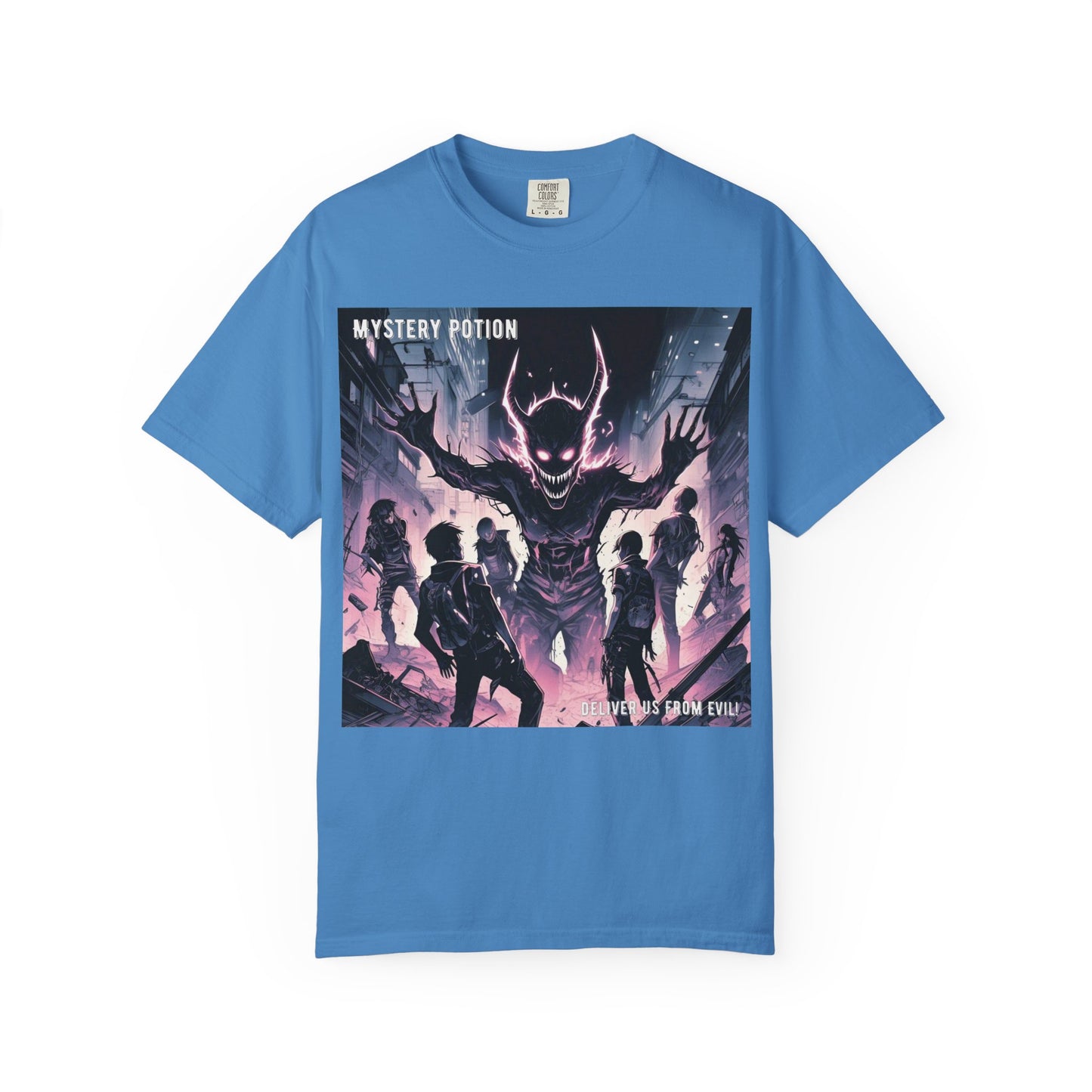 Mystery Potion Evil Satanic Graphic Tee, Unisex T-Shirt for Gamers, Cosplay Costume, Casual Wear, Unique Devilish Gift Idea