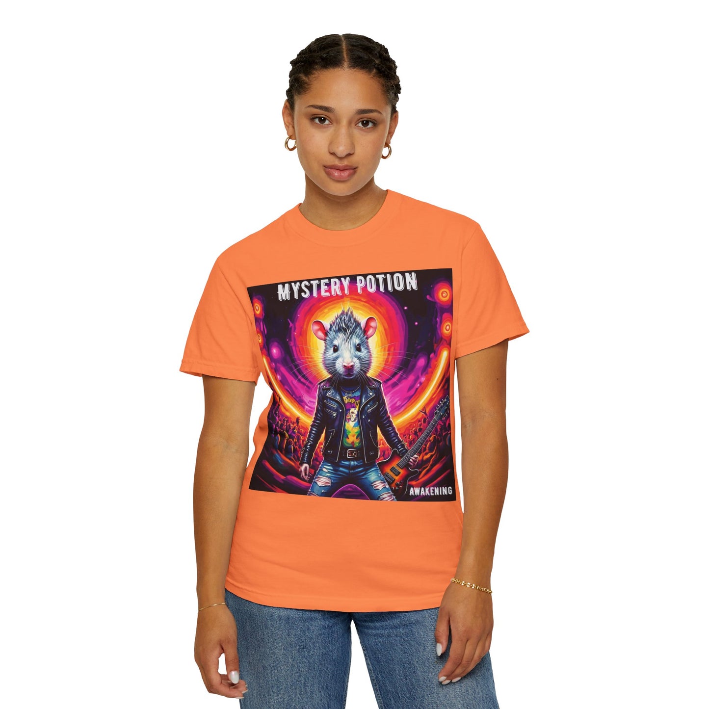 Mystical Hamster Graphic Tee | Unisex Edgy T-Shirt, Perfect for Festivals, Concerts, Gifts, Casual Wear, and Parties