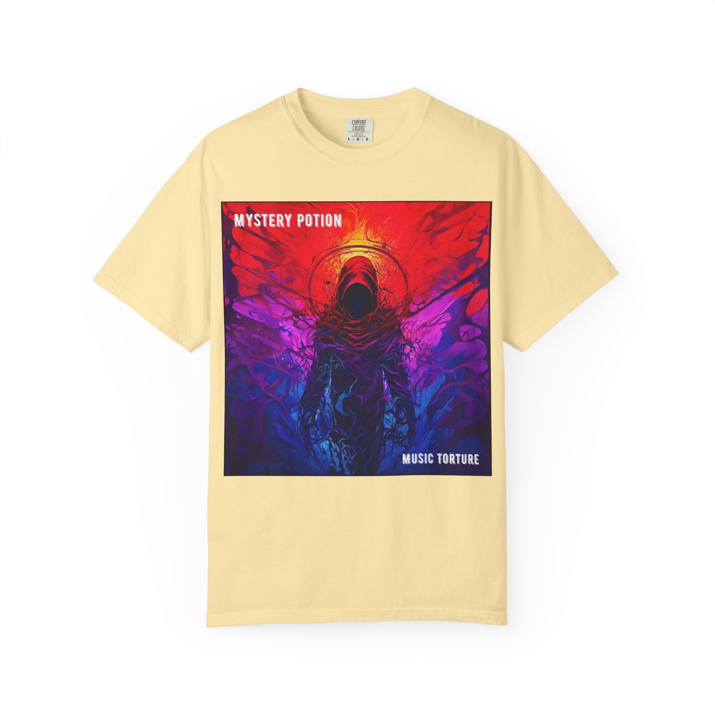 'Music Torture' by Mystery Potion Unisex Garment-Dyed T-shirt, Music Torture Tee, Vibrant Graphic Shirt, Cool Casual Wear, Gift for Music Lovers, [...]