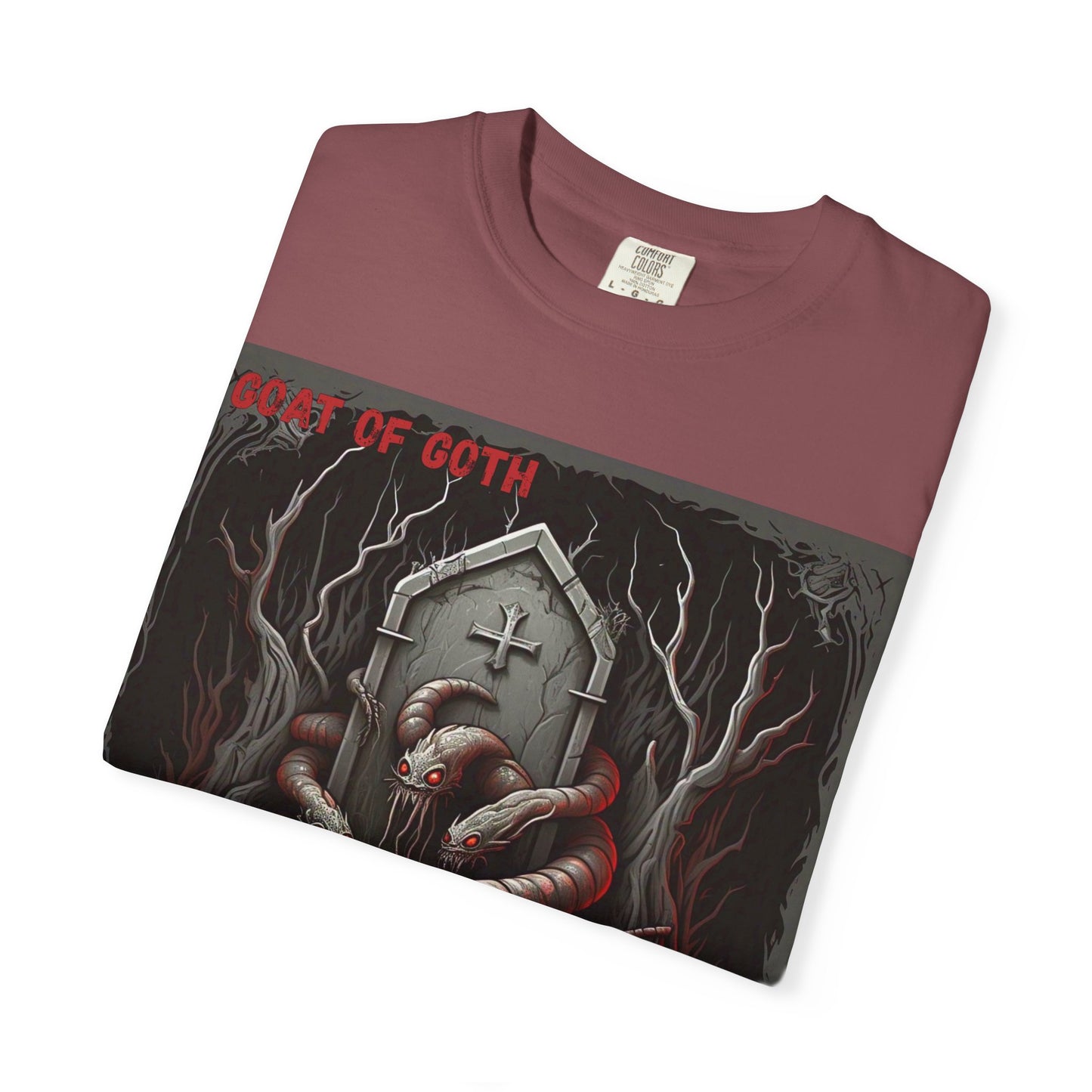 'Ignis An Terra' by GOAT of Goth, Gothic Graphic T-Shirt, Dark Aesthetic Tee, Unisex Halloween Shirt, Unique Gift for Horror Lovers, Casual Everyday Wear