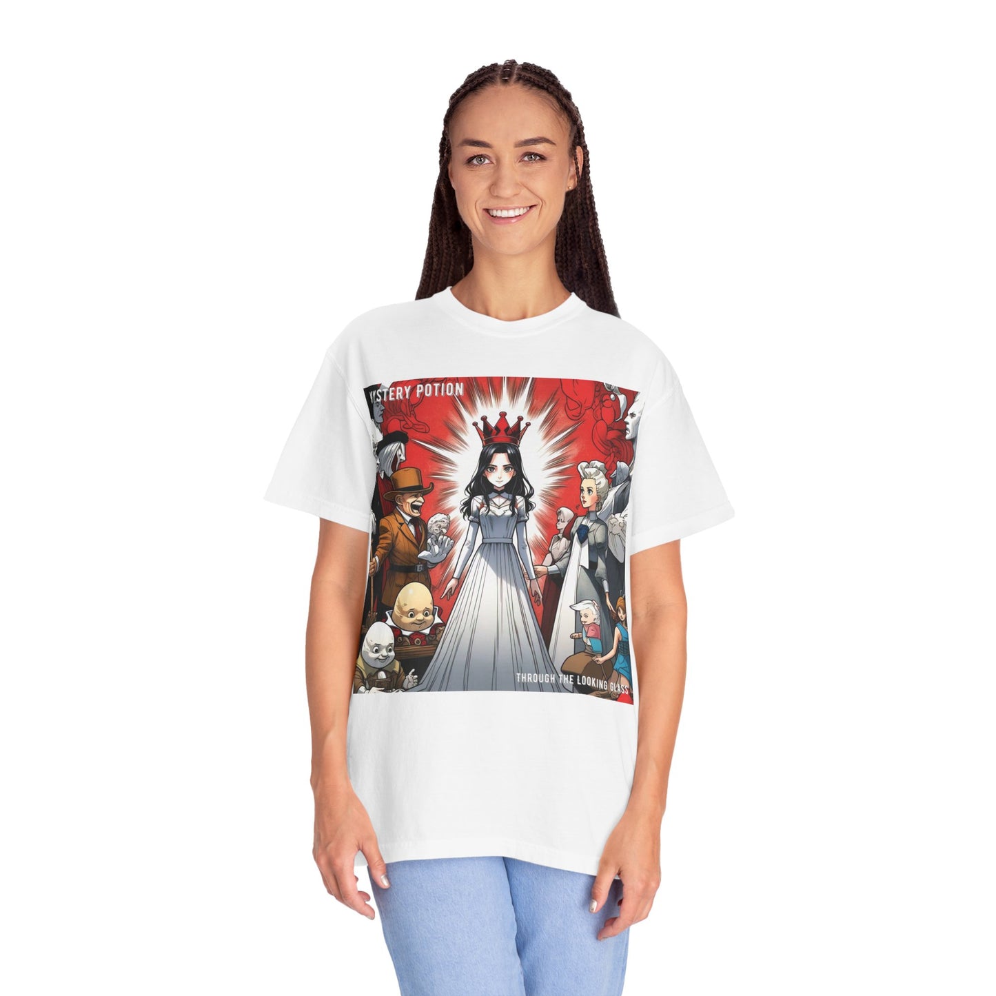 Mystery Potion's Alice In Wonderland Graphic Unisex T-shirt | Cool Casual Wear, Gift for Fans, Art Lovers, Anime Style Merch, Unique Everyday Tee
