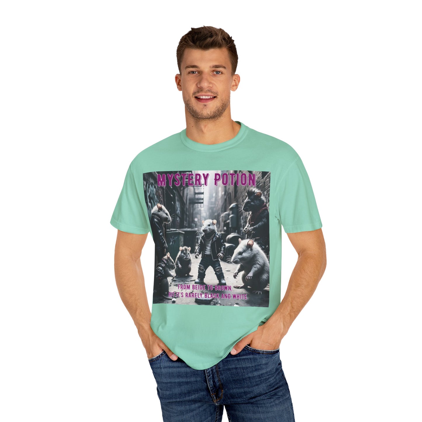 'From Beige to Brown, but it's Rarely Black and White' by Mystery Potion, Anti-Racism Statement Unique Graphic Tee, Mystery Potion's Unity in Diversity Unisex T-Shirt, Casual Wear, Festival Fashion, Summer Style